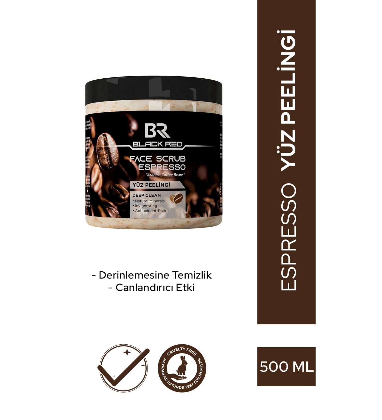 Black Red Br Espresso and Caffeine Facial Peeling - Antioxidant Effective Revitalizing and Facial Peeling - 500 ml - Buy Online on GoSupps.com