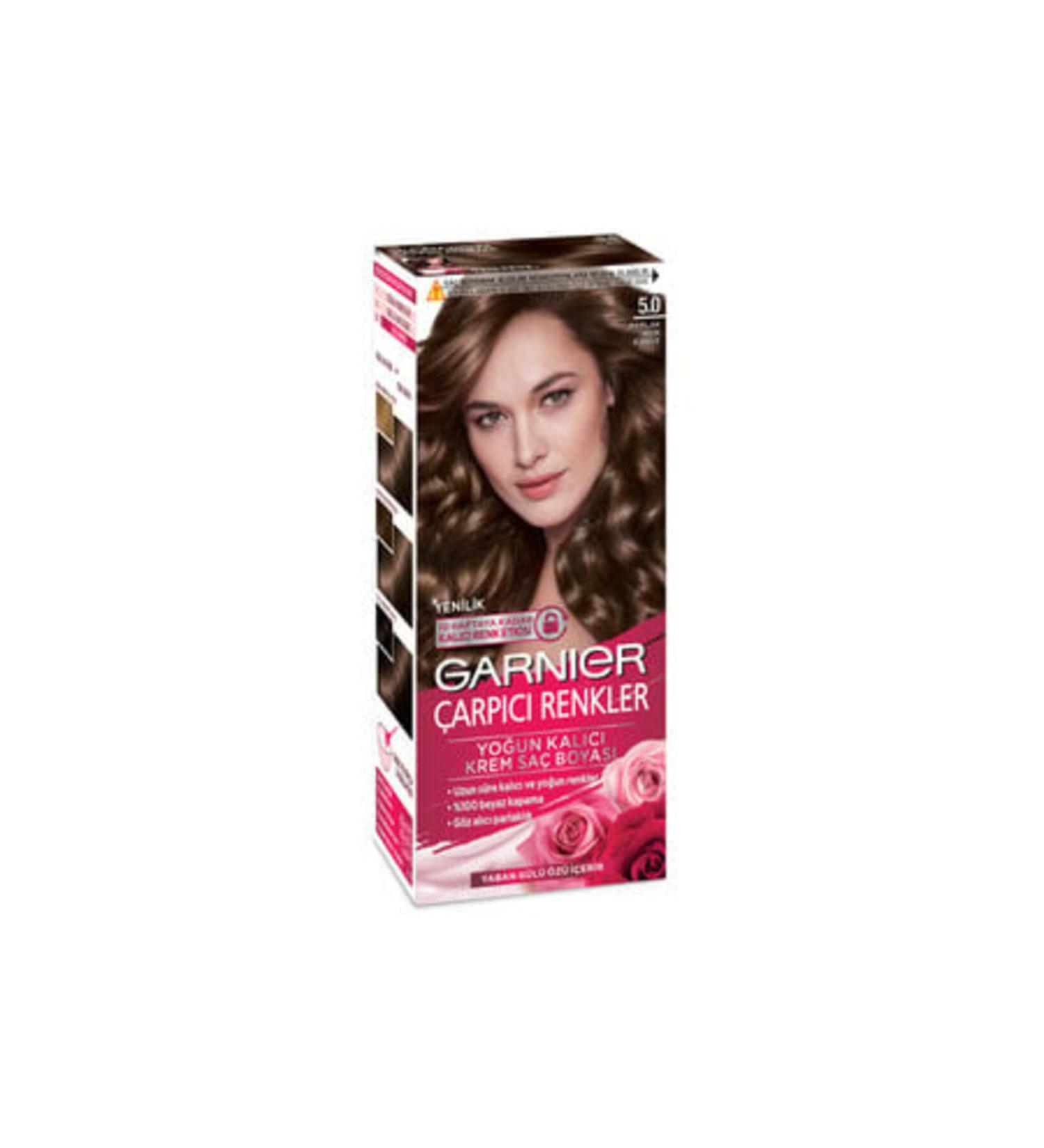 Baby ( CLAY MASK GIFT ) Garnier Striking Colors 5.0 Bright Light Brown ( 1 PIECE )