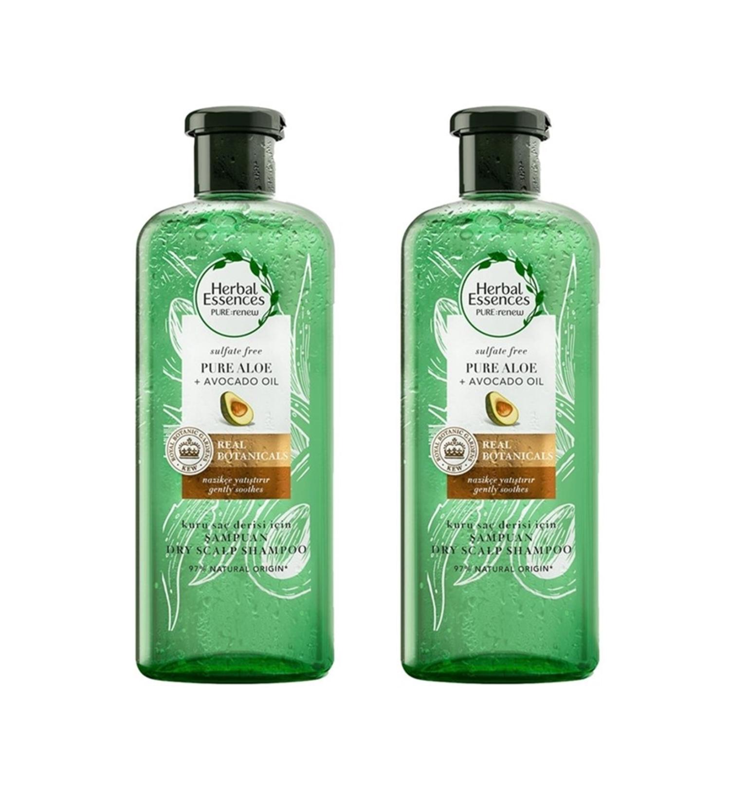 Herbal Essences Sulfate-Free Aloe And Avocado Shampoo 380 Ml X2