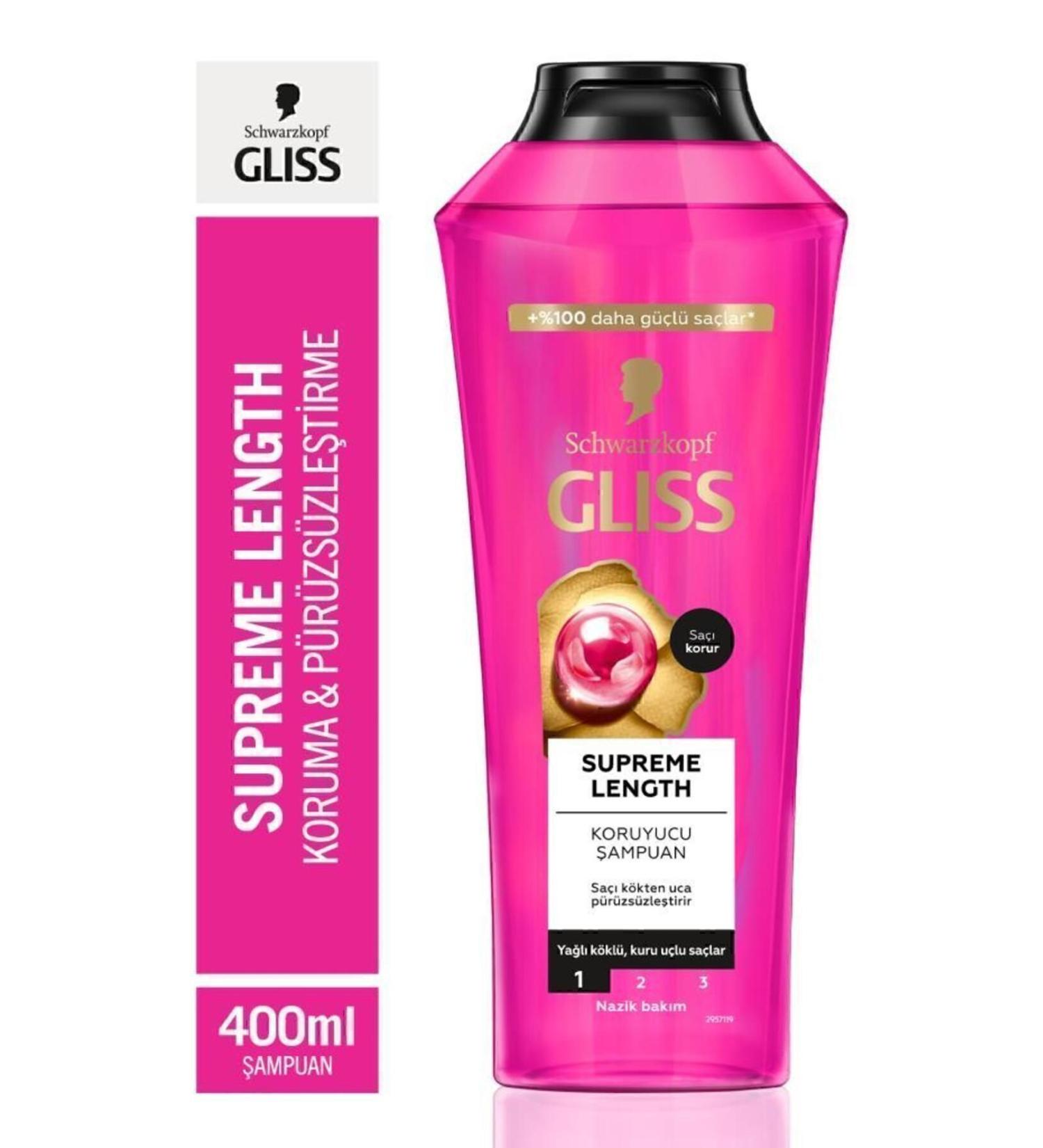 Gliss Supreme Length Long Hair Special Shampoo 400 ML - Buy Online on GoSupps.com