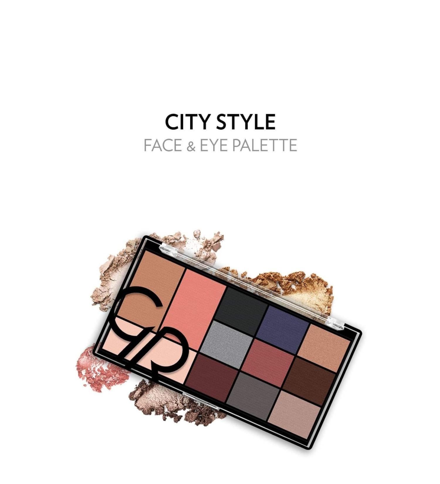 Golden Rose City Style Face&eye Palette No:02 Smokey - Makeup Palette - 8691190966614 - Buy Online on GoSupps.com