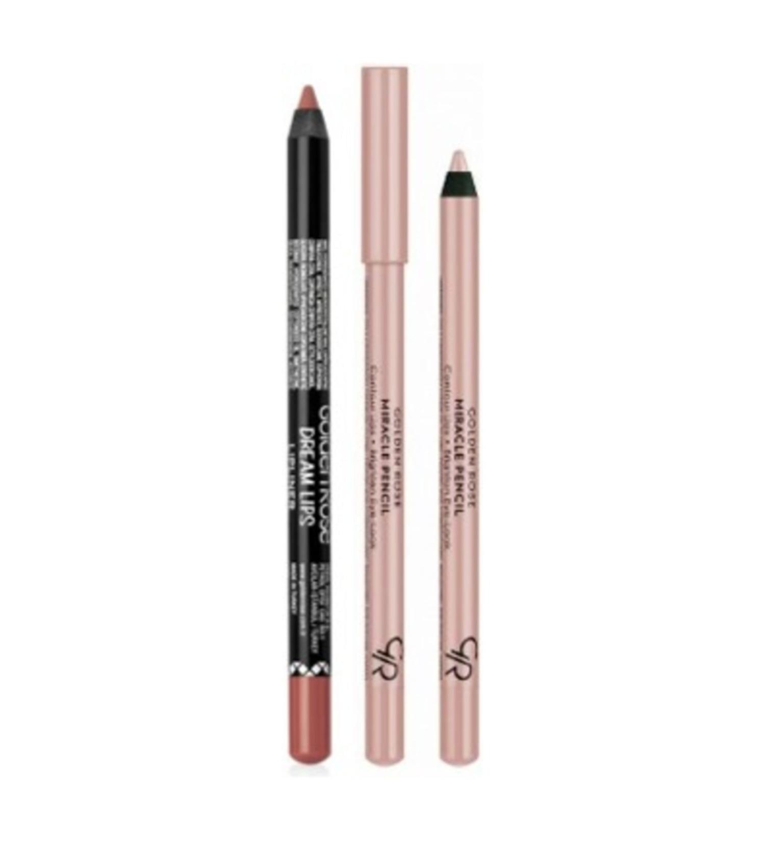Golden Rose Eye and Lip Illuminating Pencil - Miracle Pencil + Dream Lips Lip Pencil 503