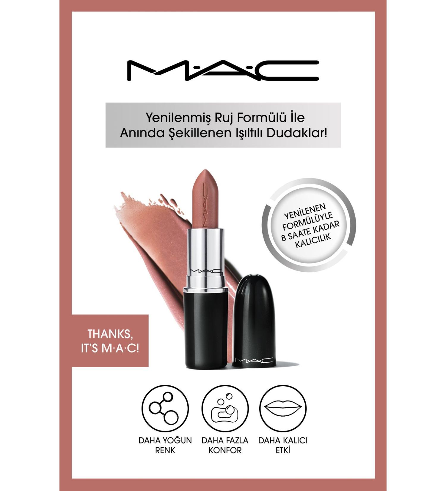 Mac Lusterglass Sheer-shine Lipstick-thanks It's M a c!-773602609789 - Buy Online on GoSupps.com