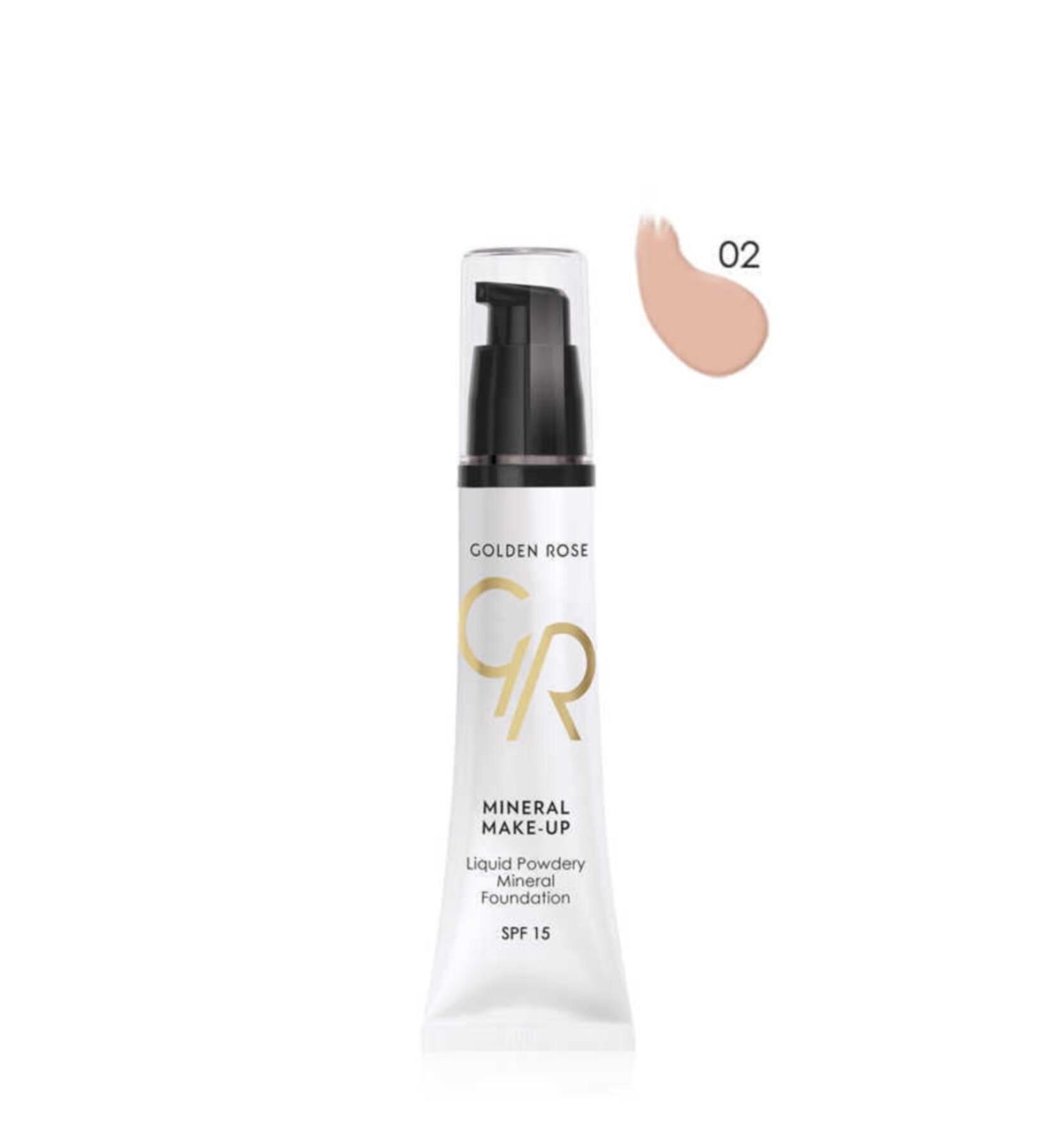 Golden Rose Liquid Powdery Mineral Foundation - Mineral Liquid Foundation - 02