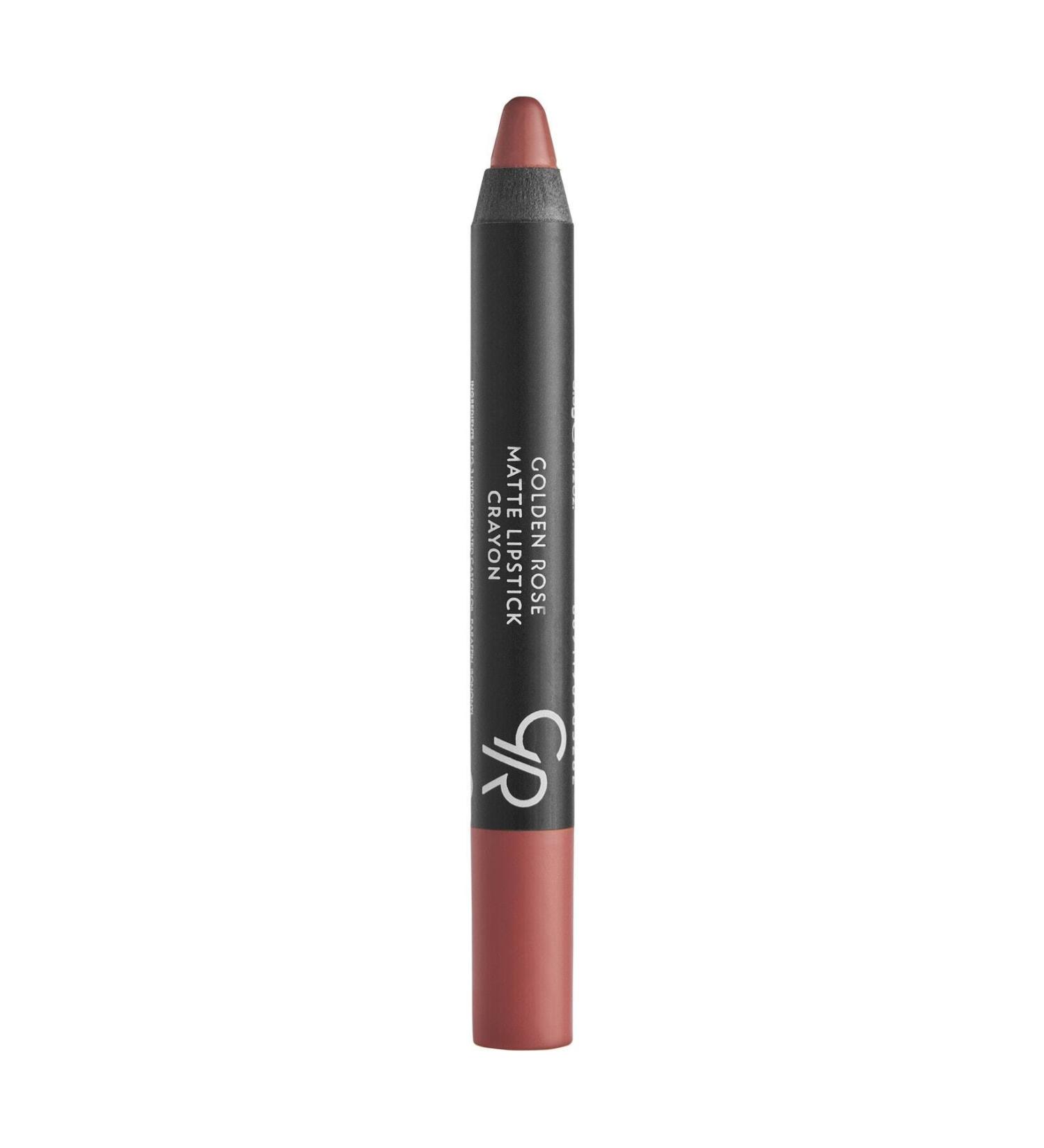 Golden Rose Matte Pencil Lipstick with Rich Pigment that Gives Your Lips a Clear Line-27 Peach Nude eleg.422