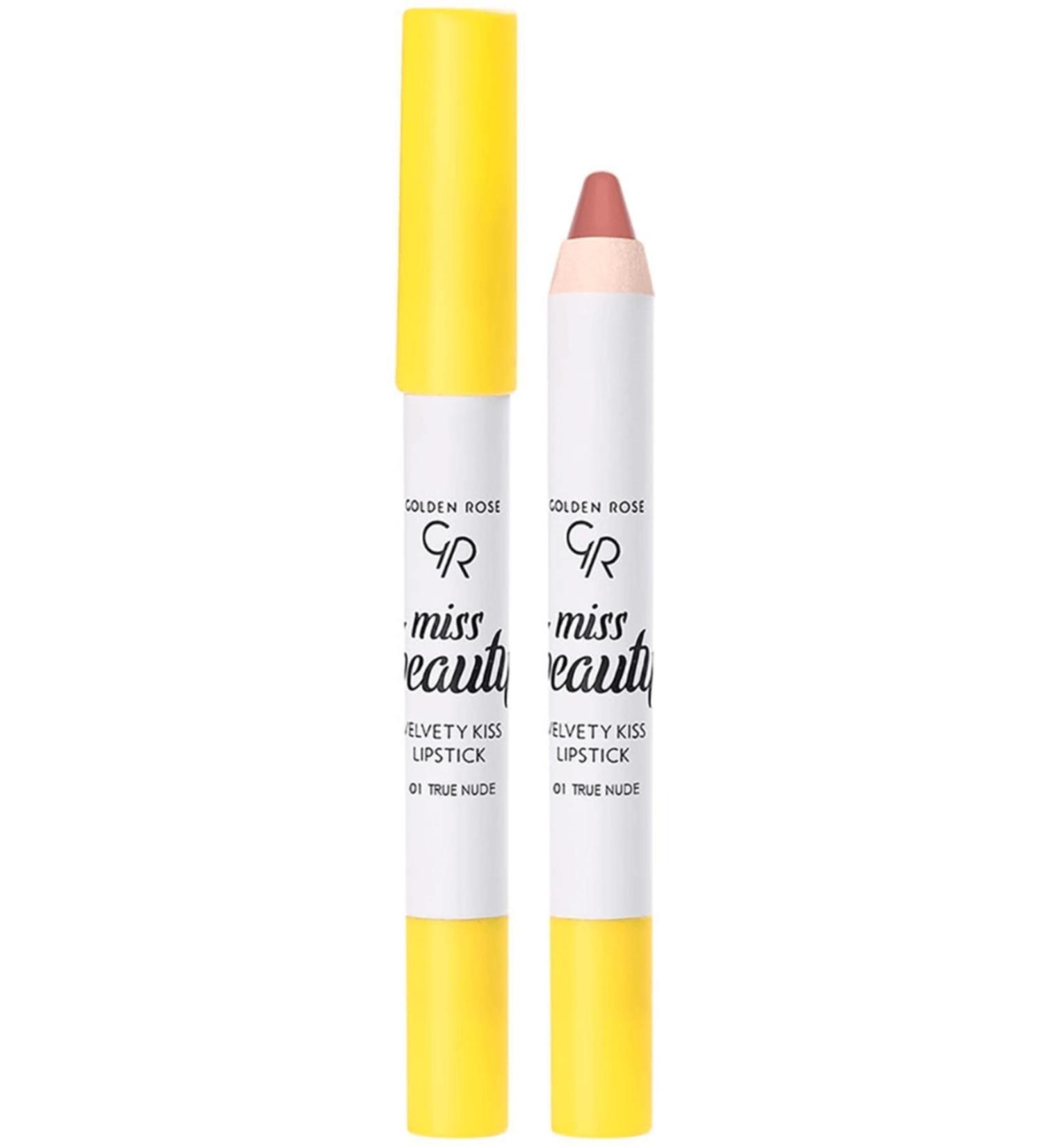 Golden Rose Miss Beauty Velvety Kiss Pencil Lipstick True Nude No: 01 Lipstick