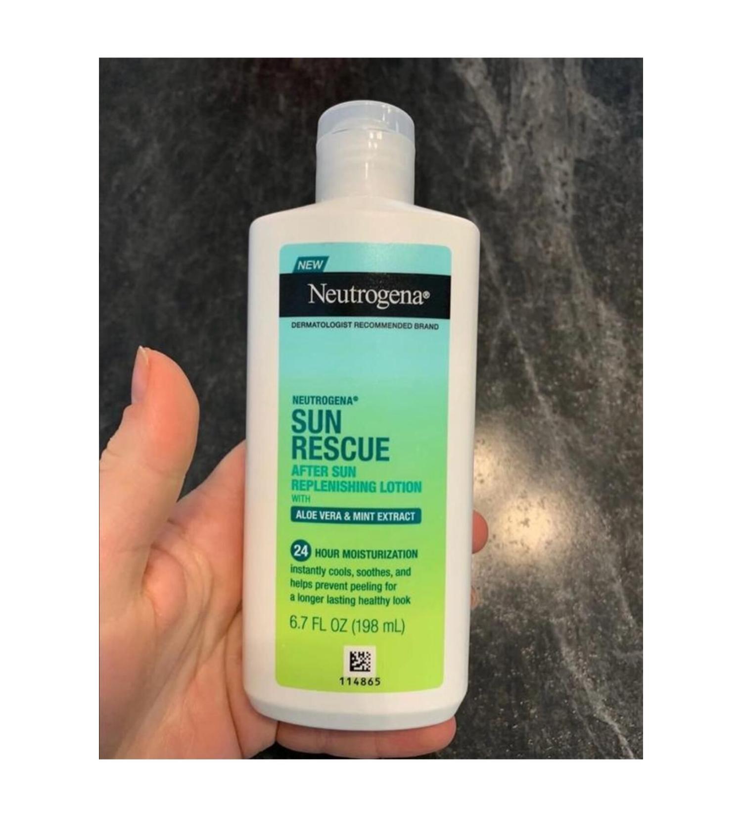 Neutrogena Sun Rescue After Sun Replenishing Lotion Aloe Vera & Mint Extract After Sun Lotion 198 ml