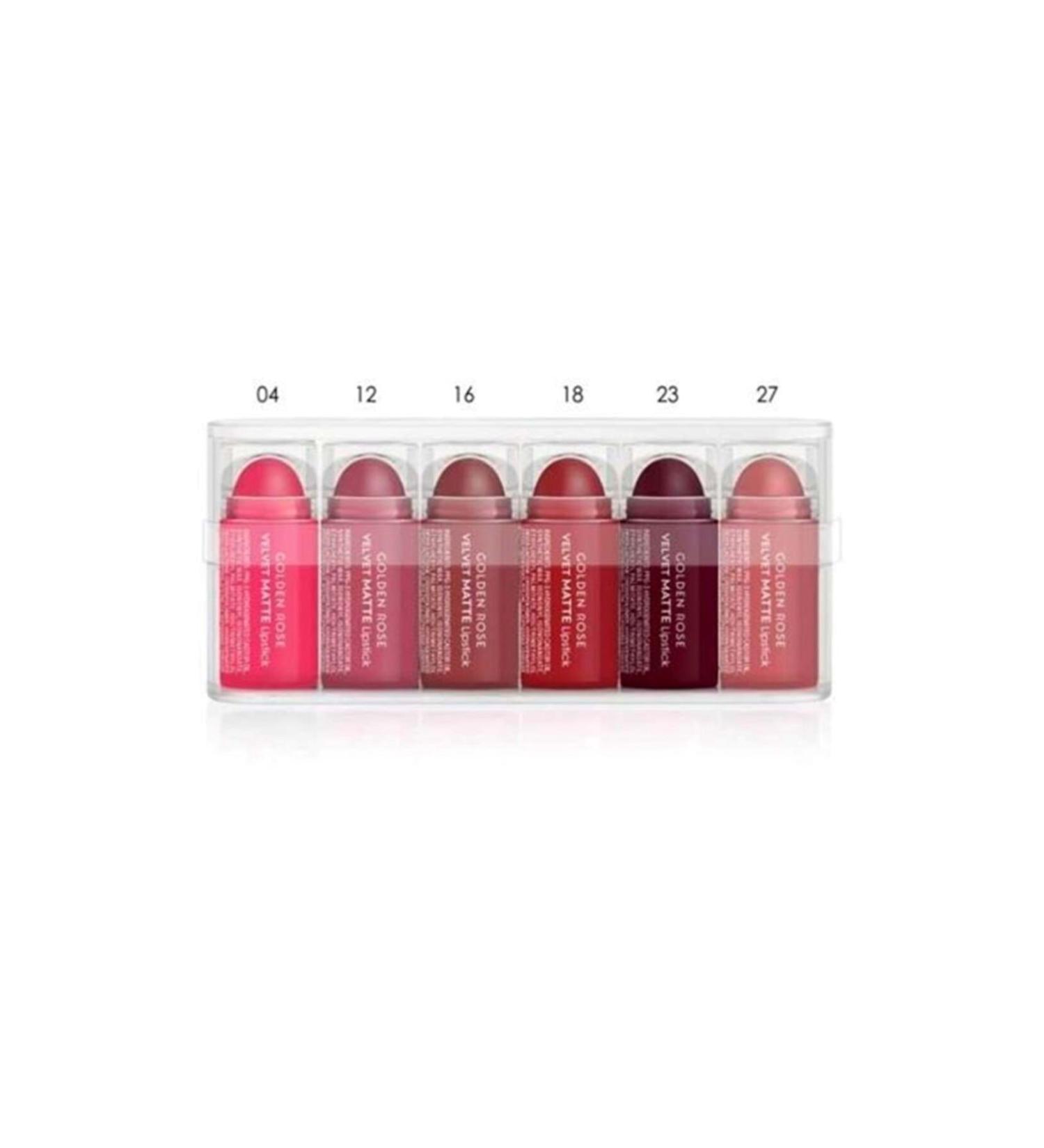 Golden Rose Velvet Lipstick 6 Pack Mini-mix 2 - Matte Lipstick