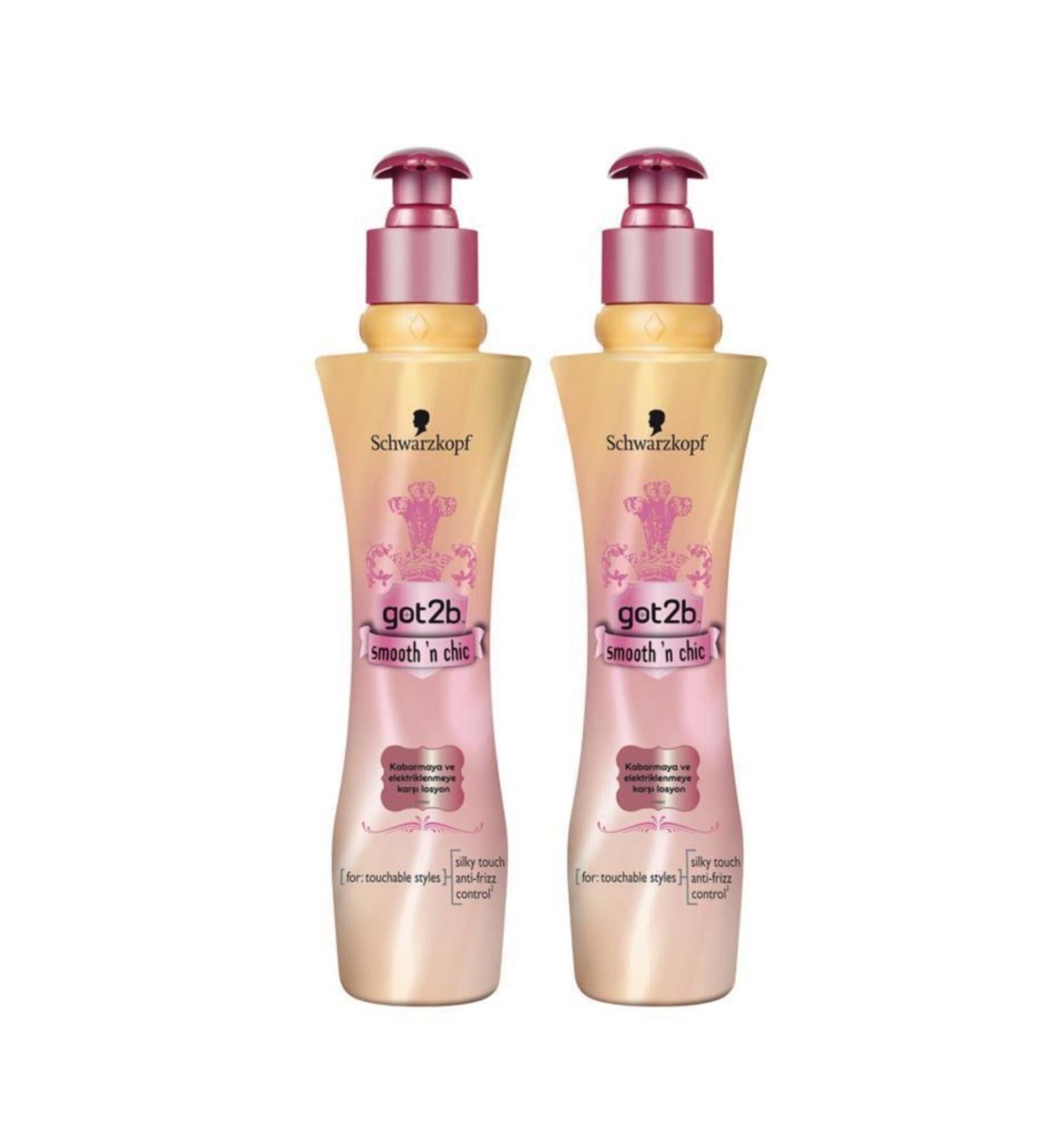 Got2B 2-Pack Smooth & Chic Anti-Frizz and Anti-Electric Hair Lotion 200 ml