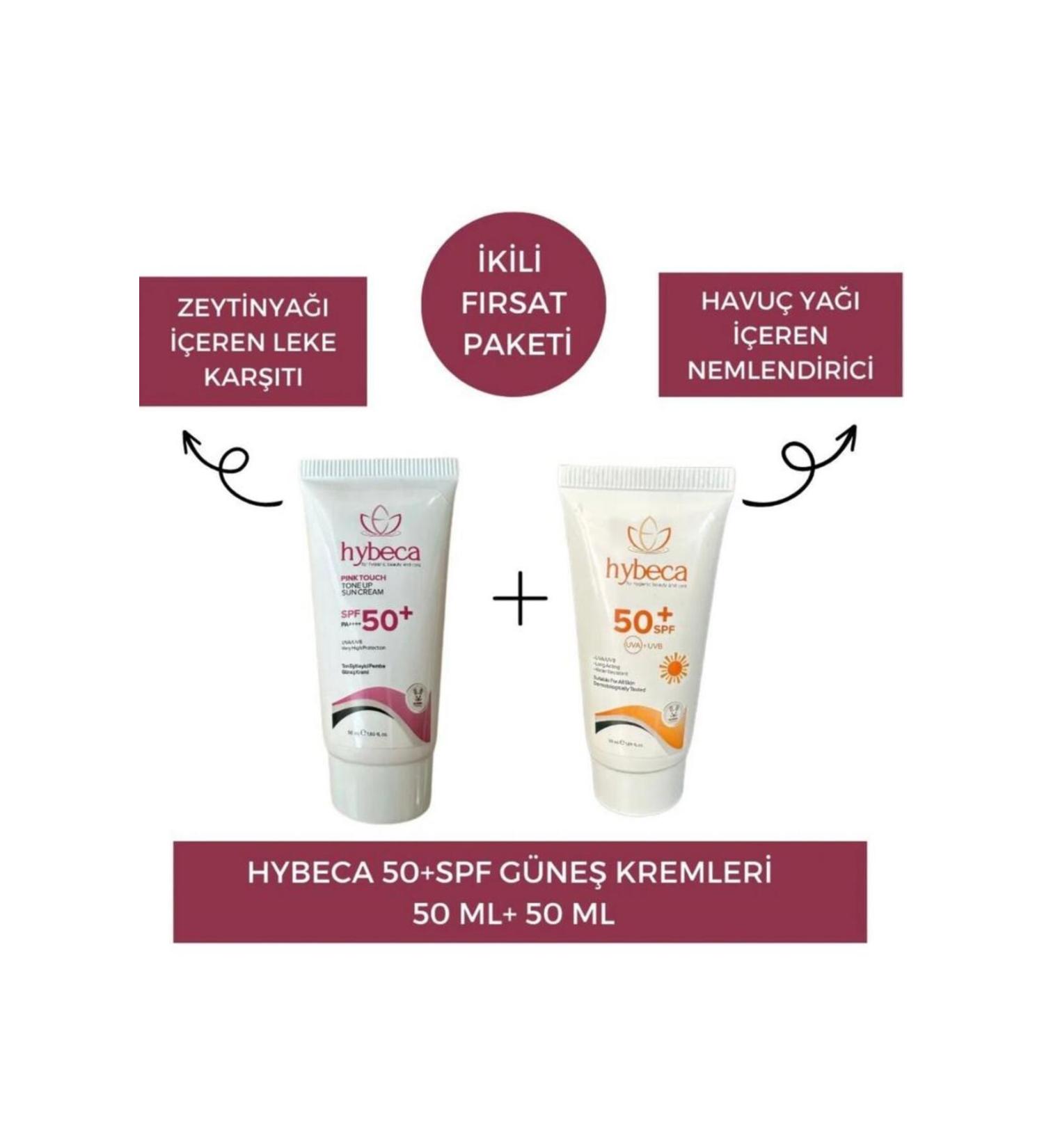 Hybeca Pink and White Sunscreen Set