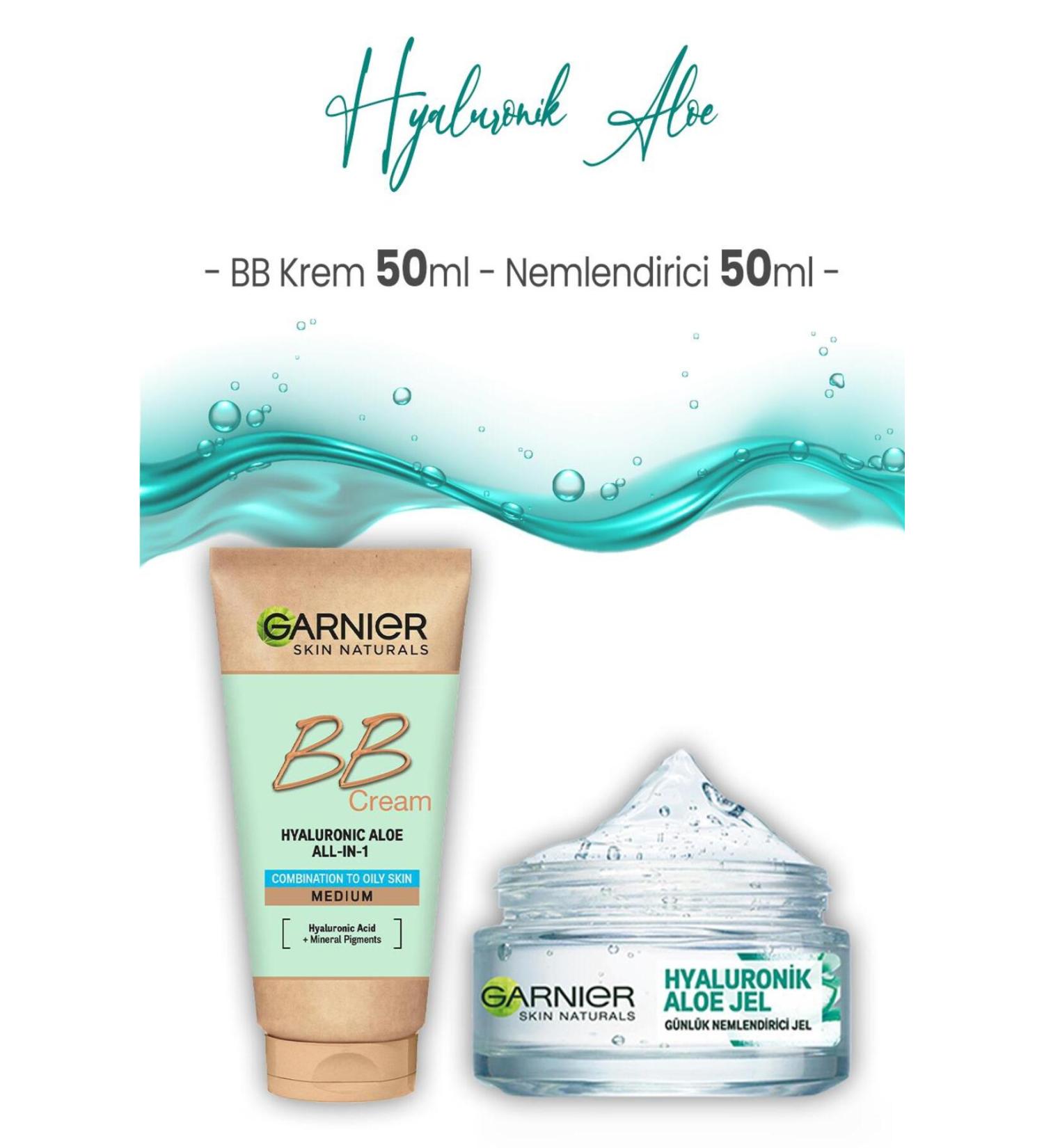 Garnier Hyaluronic Aloe Moisturizer 50 ml and BB Cream Medium Tone 50 ml