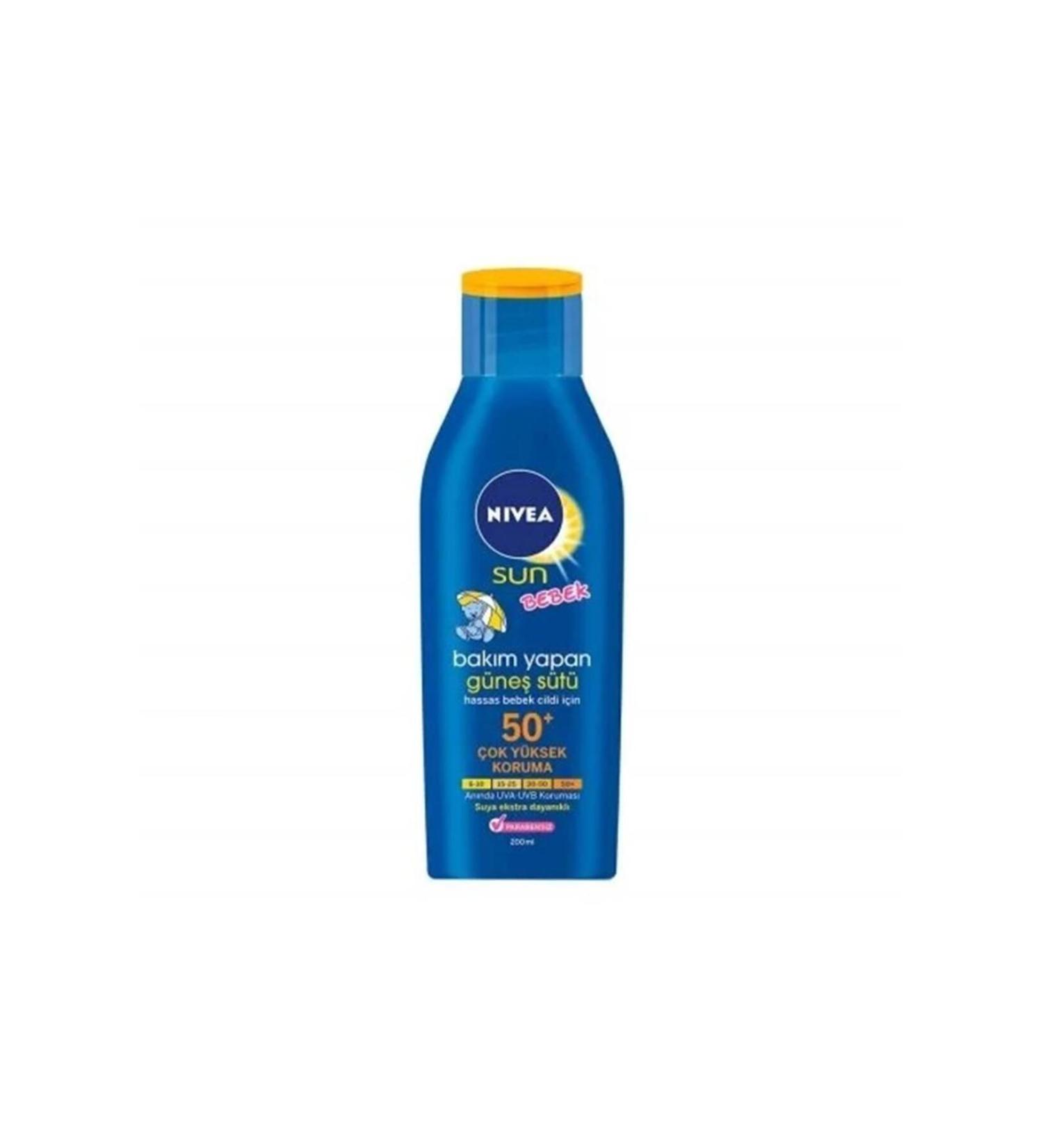 NIVEA Sun Spf 50+ Protection Care Baby Sun Lotion Sensitive Skin Sun Cream 200ml Very High Protection