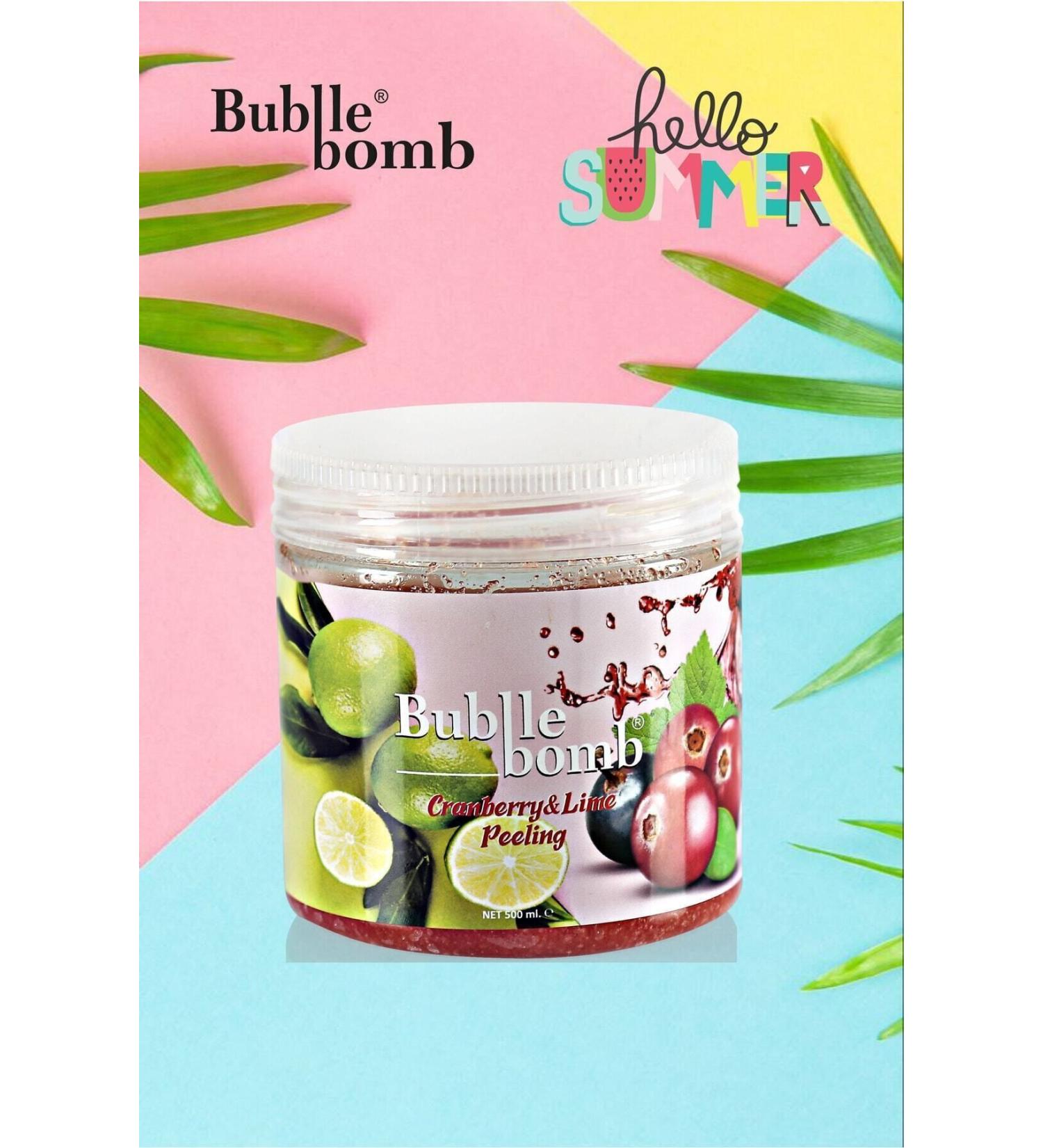 BUBBLEBOMB Cranberrylime Peeling 500ml Body Care Peeling - Buy Online on GoSupps.com