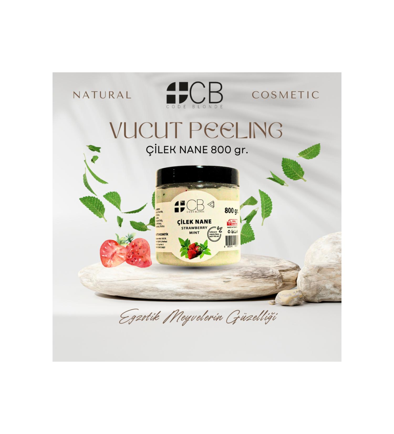 CODE BLONDE PEELING 800 gr STRAWBERRY MINT