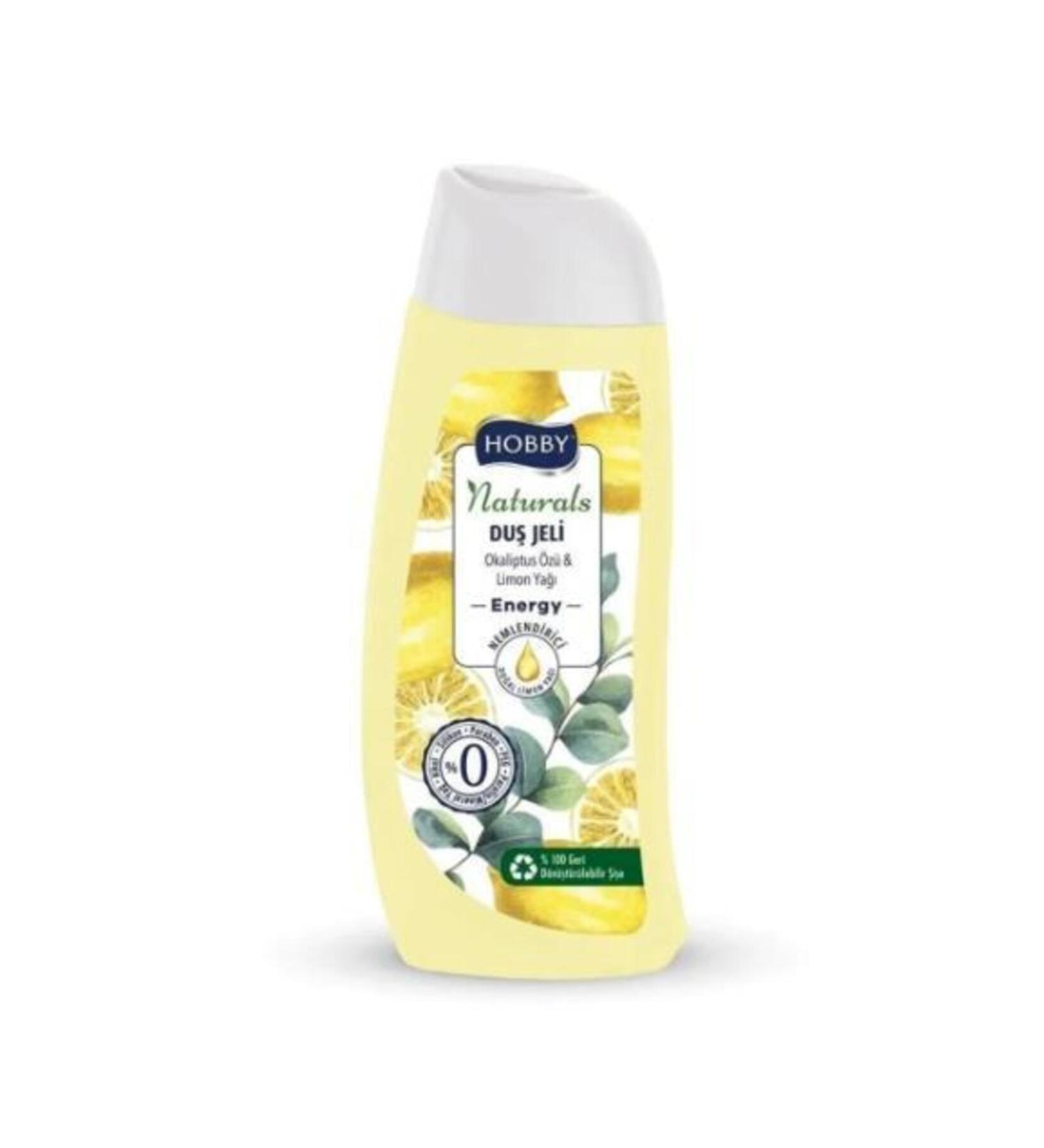 Hobby Shower Gel Naturals Energy Eucalyptus Extract Lemon Oil 500ml