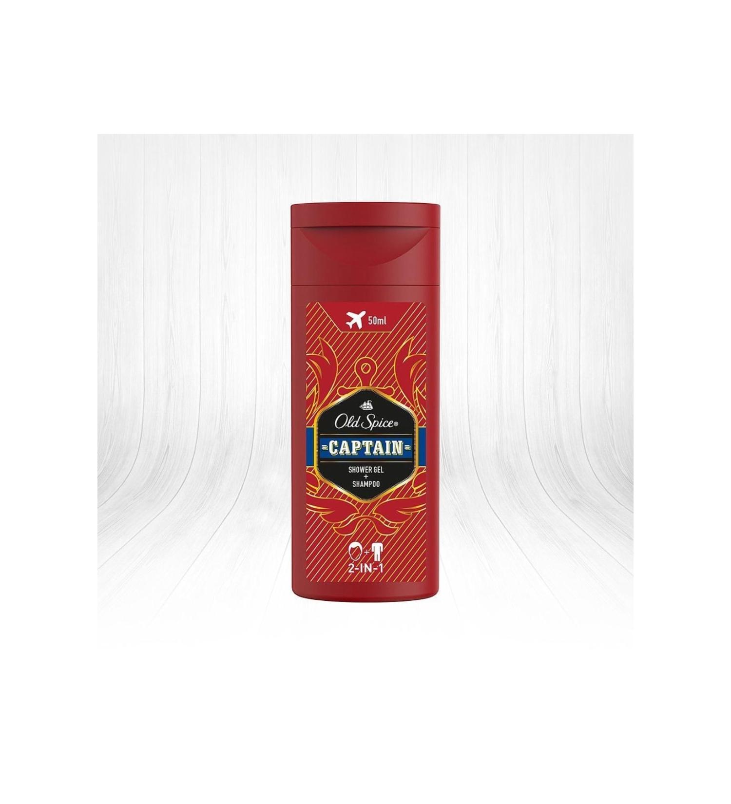 Old Spice Captain Shower Gel & Shampoo 50 Ml X 3 Pieces