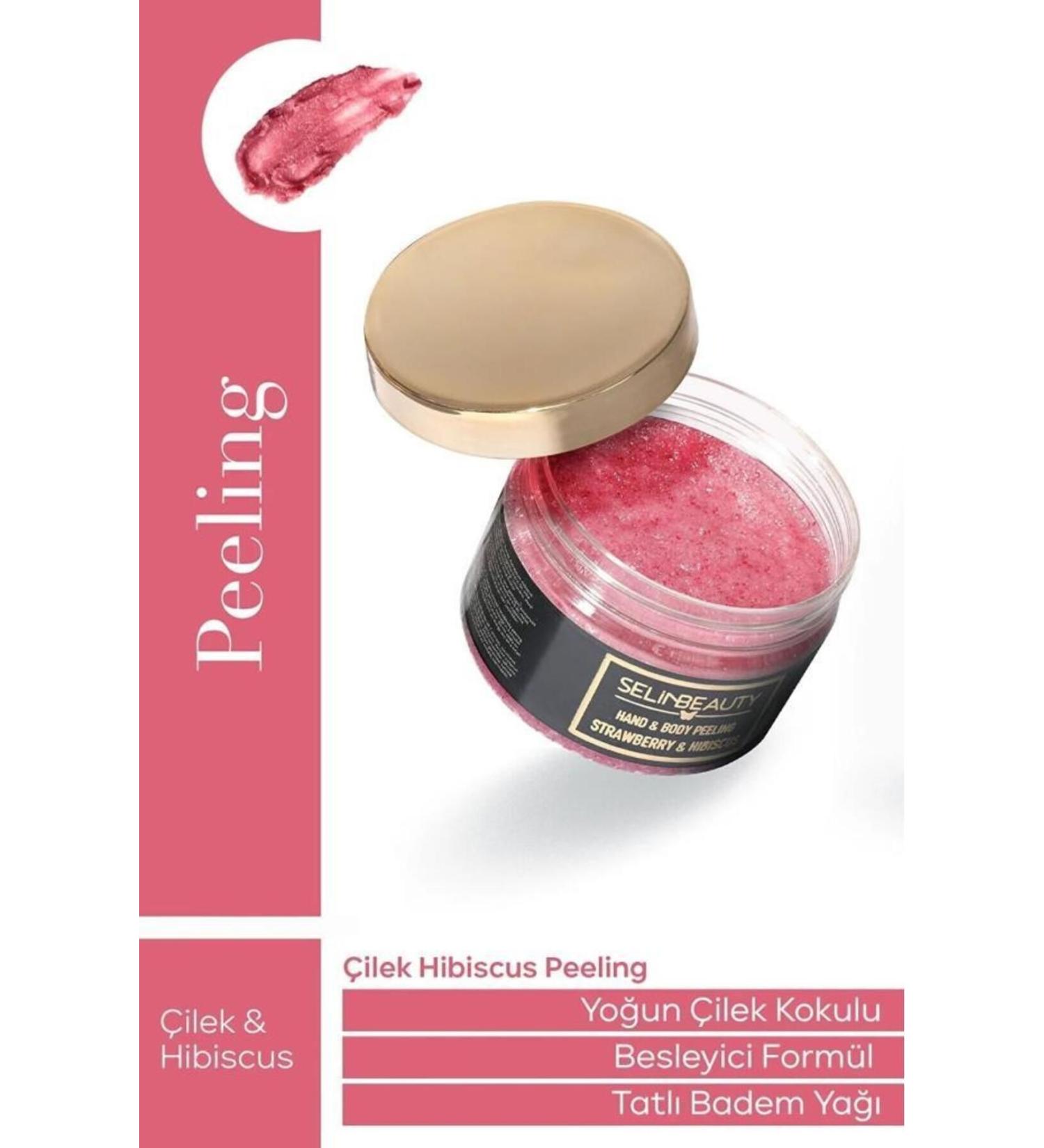 Selin Beauty Strawberry - Hibiscus Hand and Body Peeling 250 ml