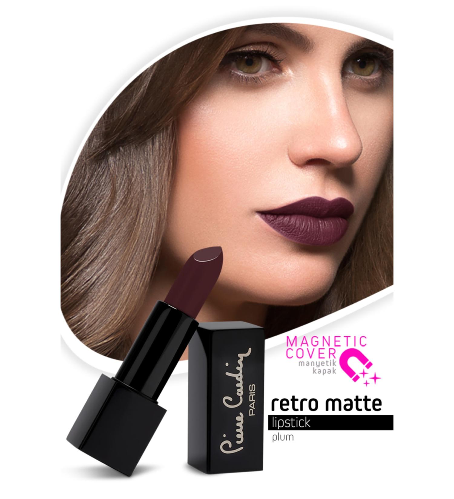 Pierre Cardin Retro Matte Lipstick - Plum - 158