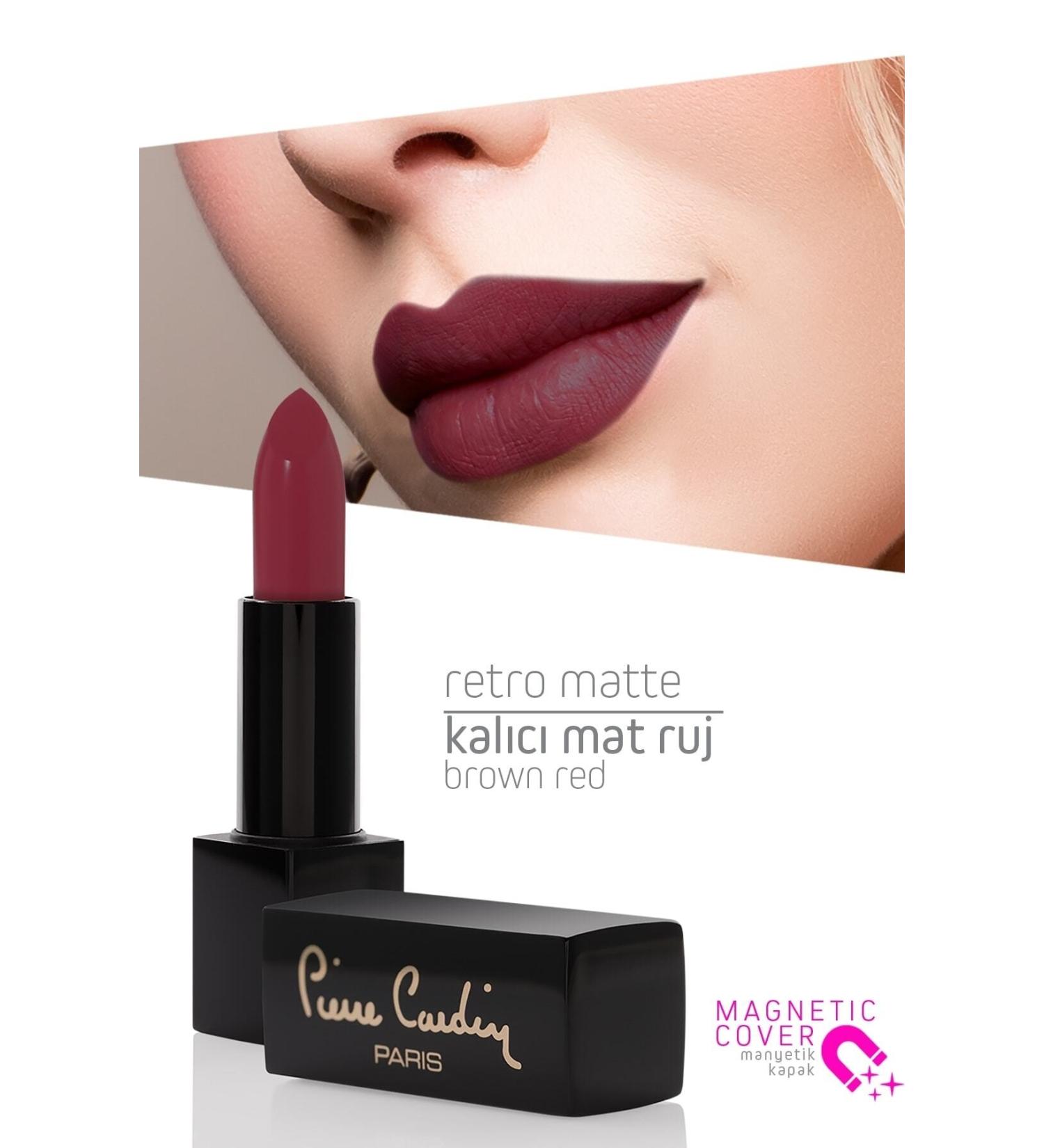 Pierre Cardin Retro Matte Lipstick - Ruby Red - 154