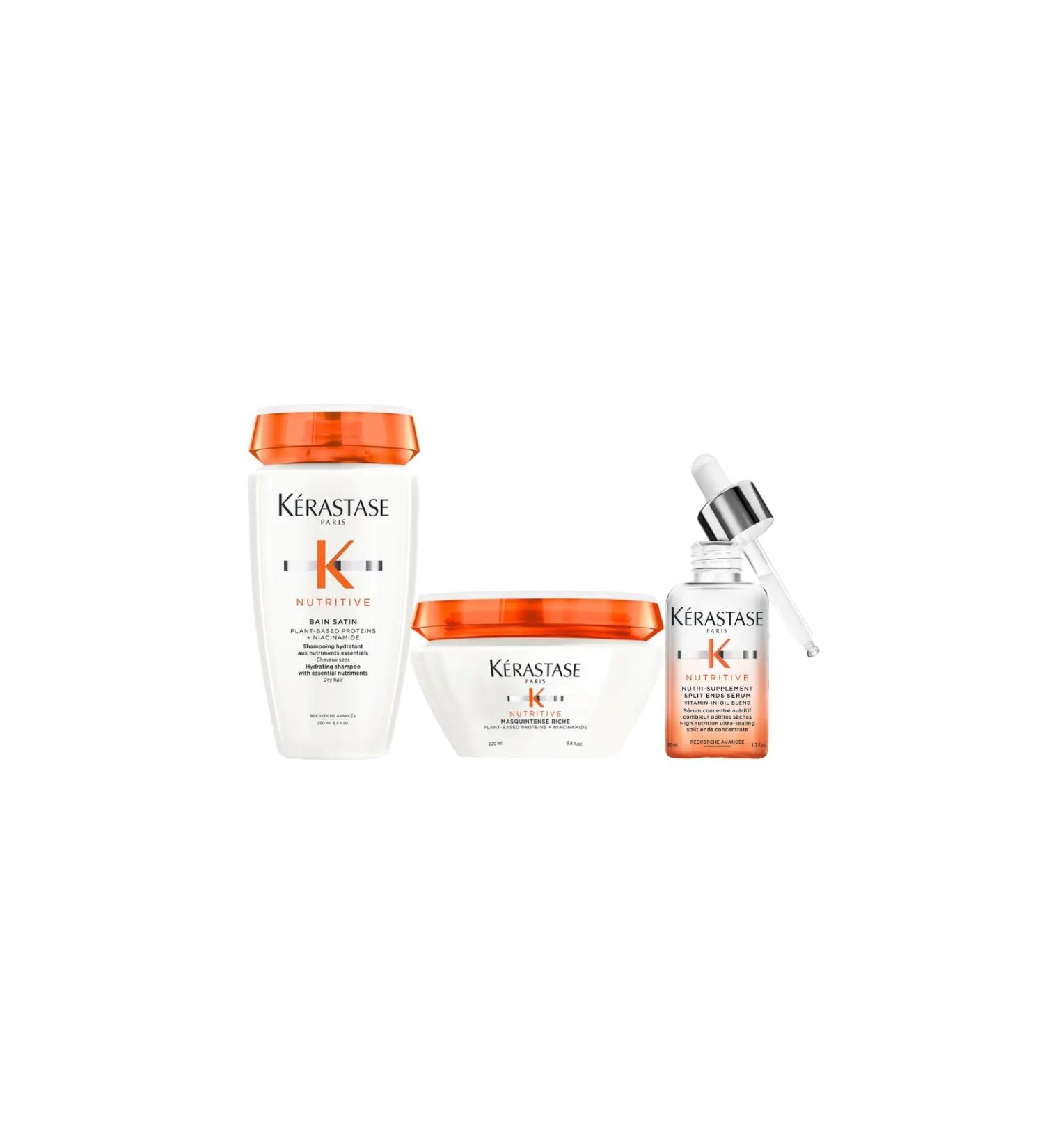 Kerastase Nutritive (Bain Satin Riche 250ml-Masquintense Riche 200ml-Nutri Supplement Serum 50ml) CYT797464643