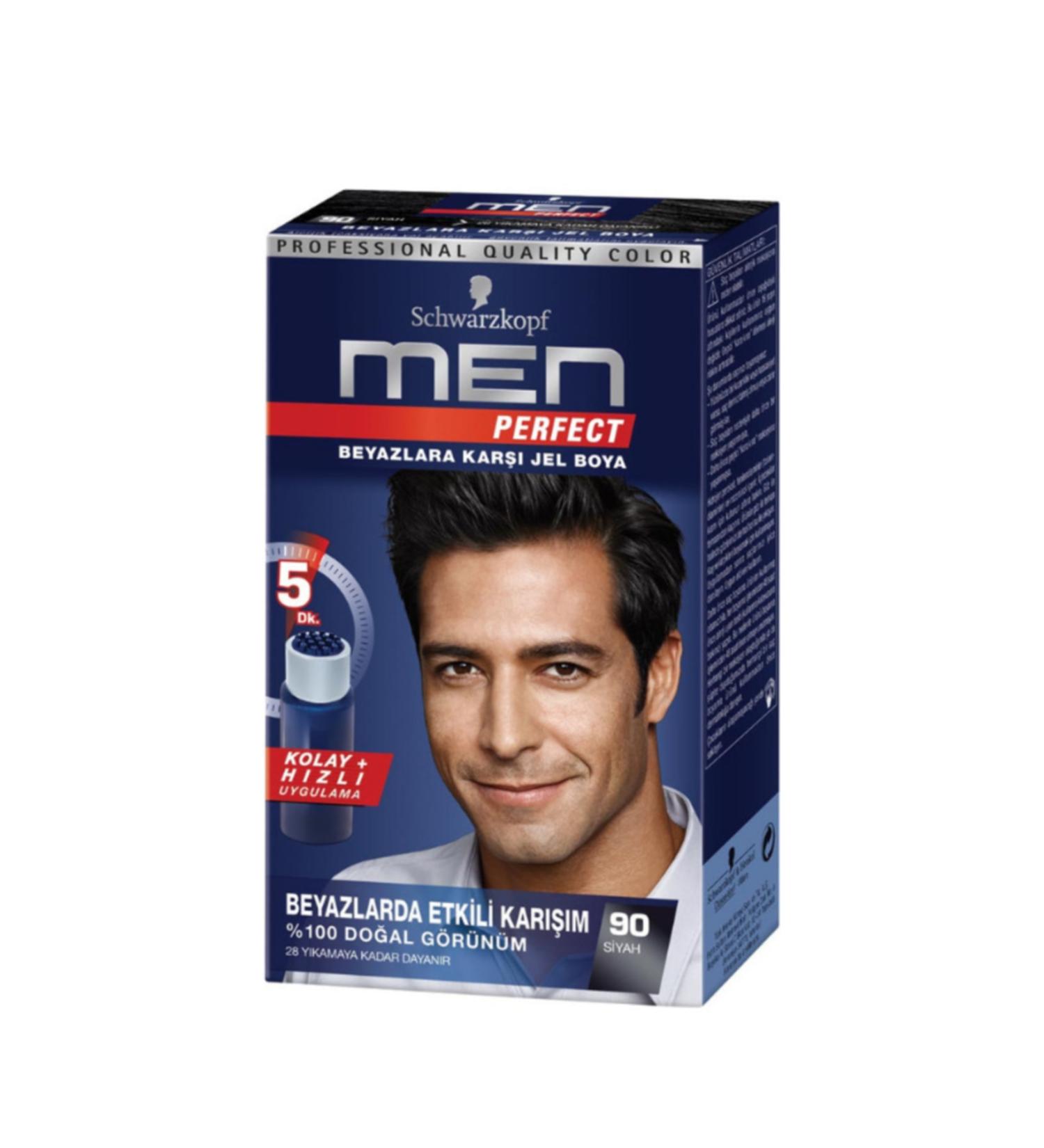 KEYONLINE Schwarzkopf Men Perfect Hair Dye Color: 90 - Black