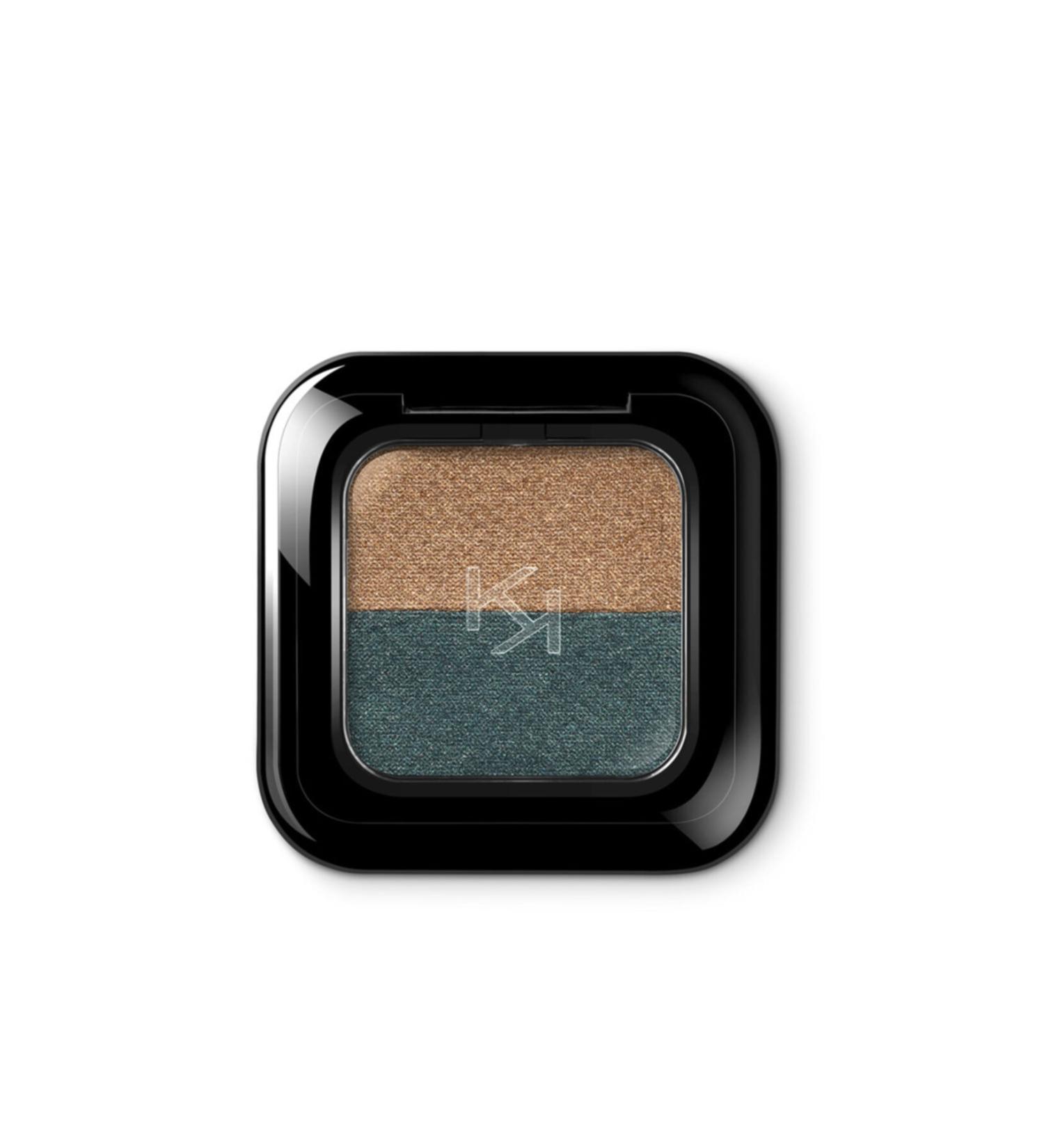 KIKO 2-Pack Eyeshadow Palette - New Bright Duo Eyeshadow 15 Classic Gold / Green Teal