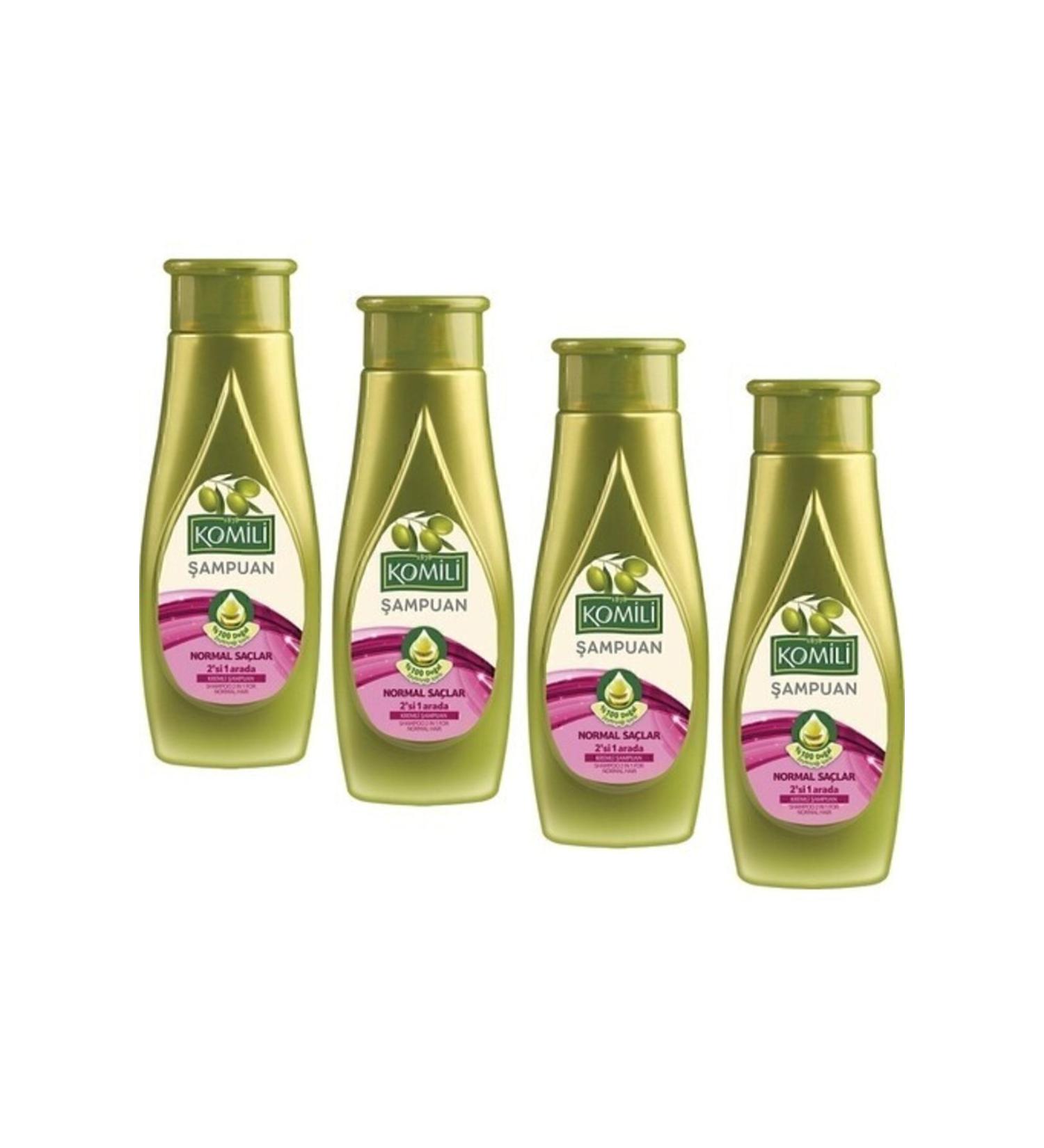 Komili 2 in 1 Cream Shampoo for Normal Hair 500 Ml X 4 Pieces