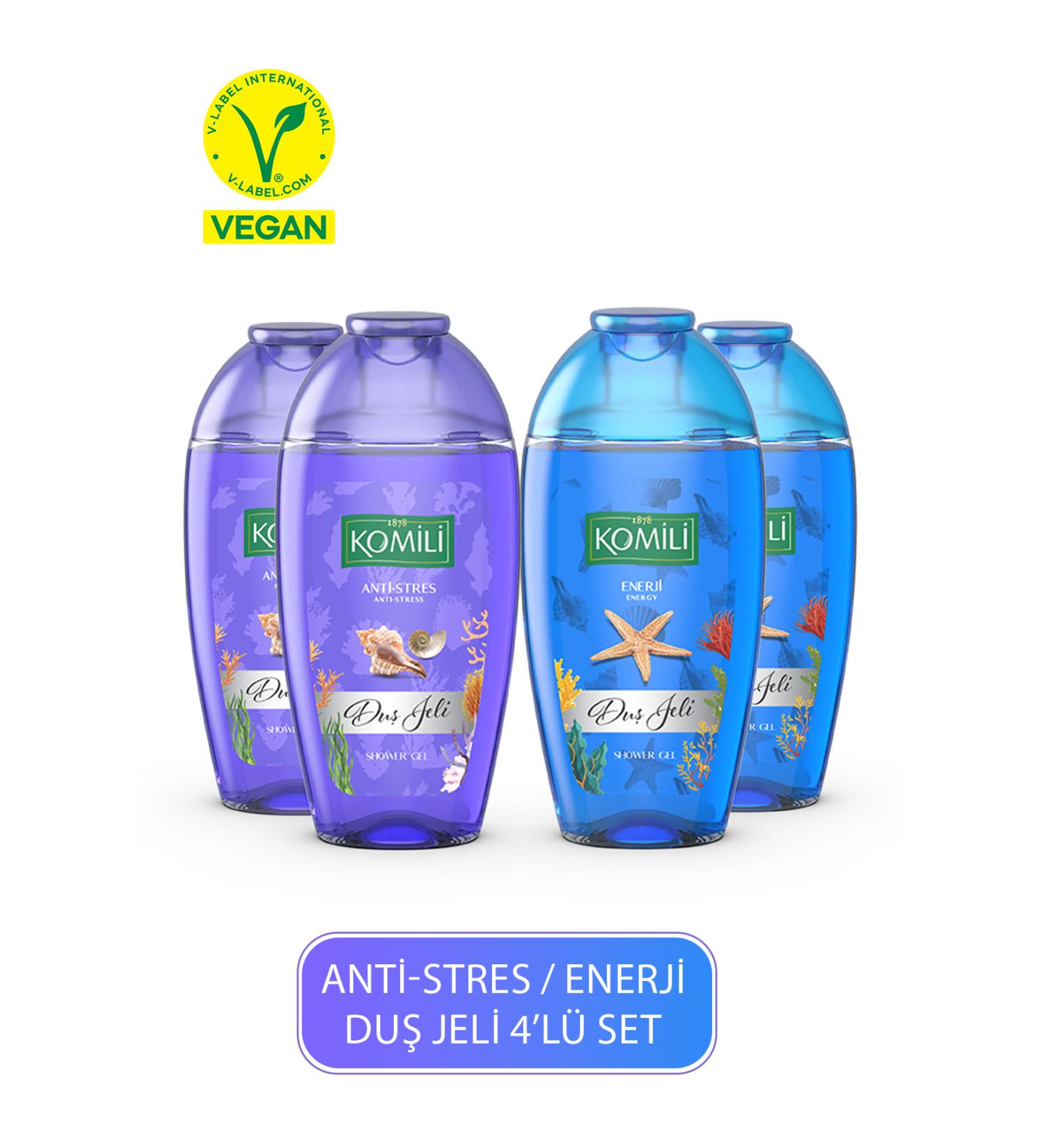 Komili Travel Size Shower Gel Introduction Pack 4 Piece Set - 4 X 200ML - Buy Online on GoSupps.com