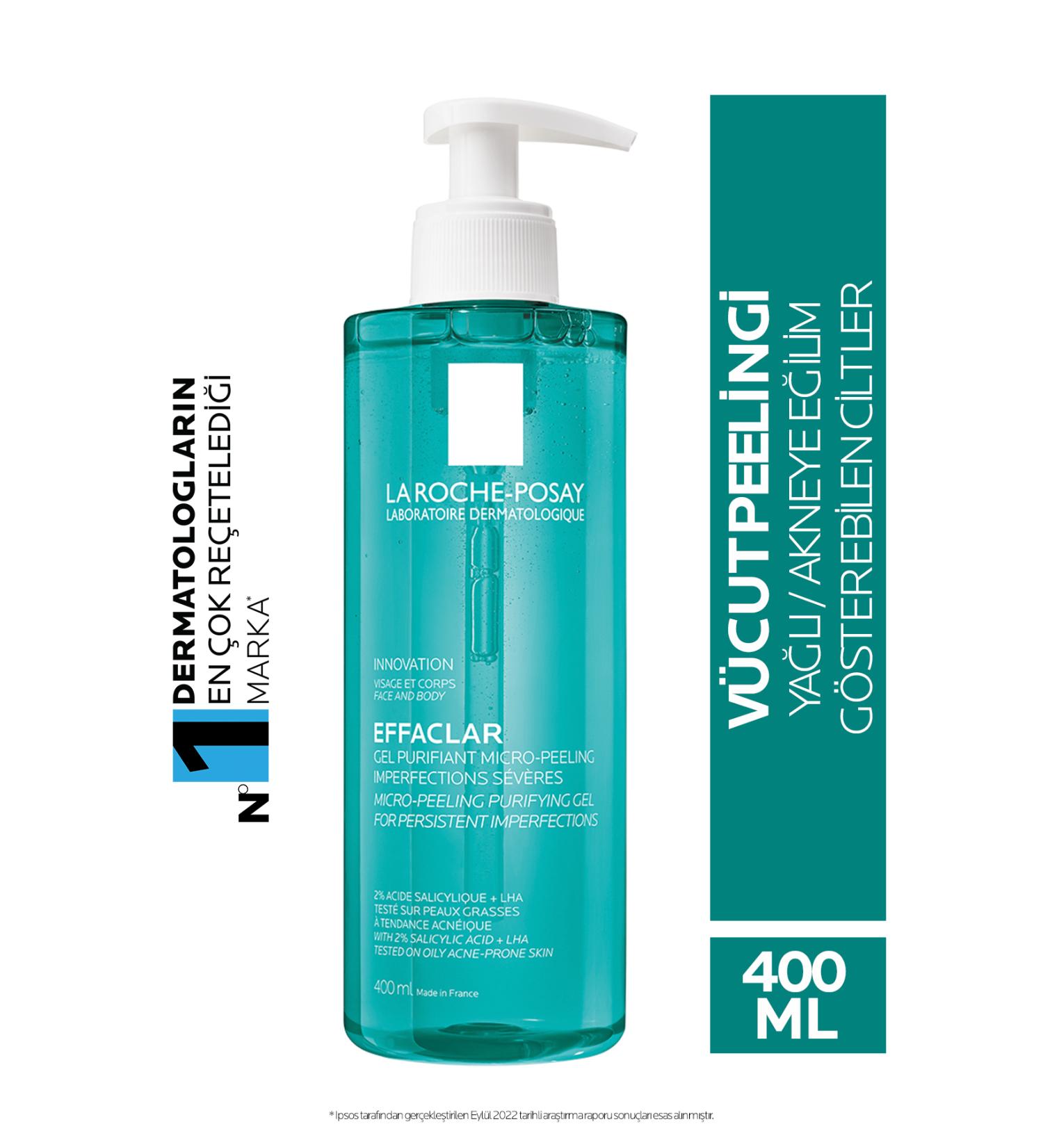 La Roche Posay Effaclar Micro-Peeling Purifying Gel 400 Ml - Acne Prone Skin 3337875708289