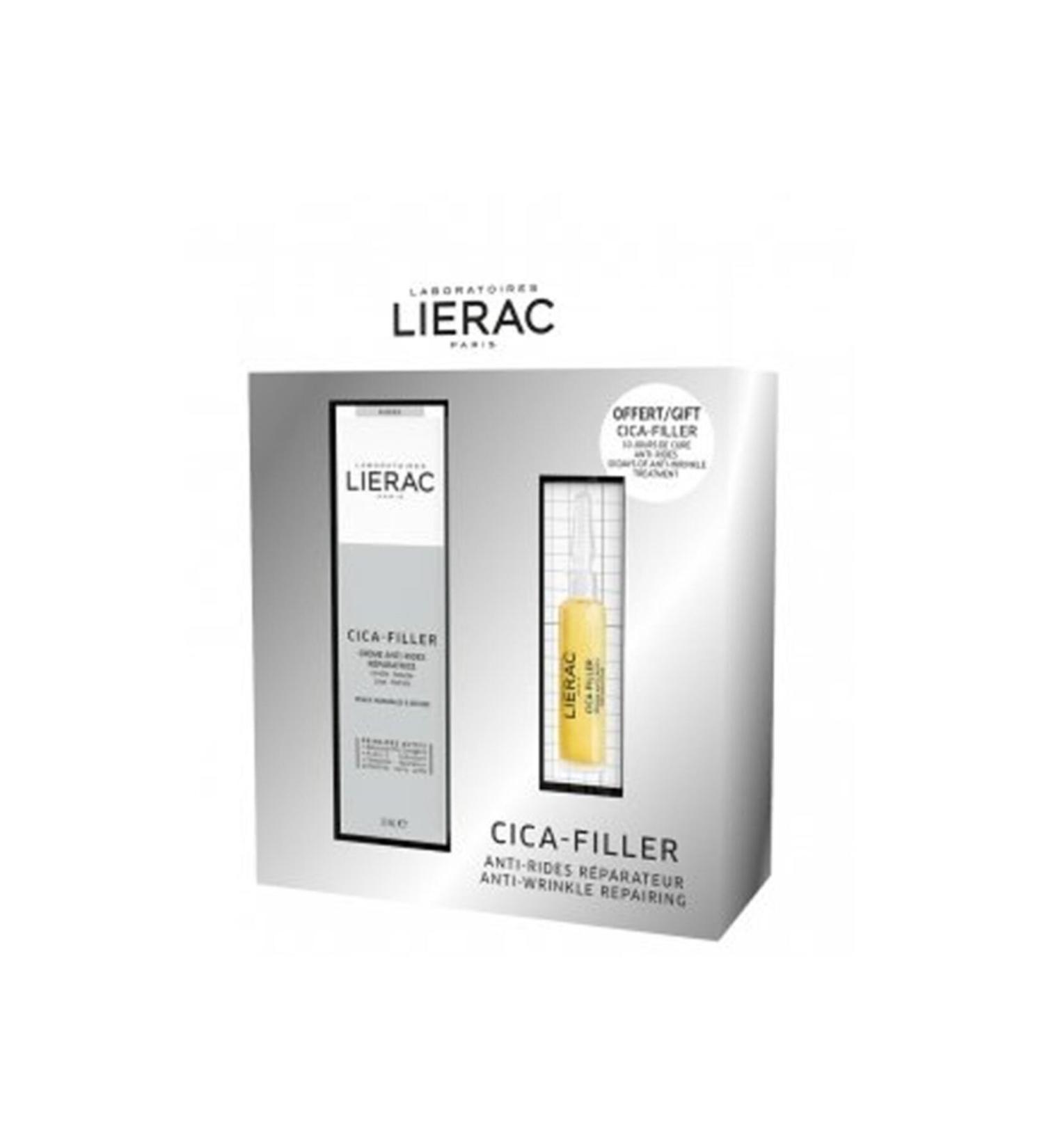 Lierac Cica-filler Cream Anti-Wrinkle Cream 40 Ml + Cica-filler Serum 10 Ml
