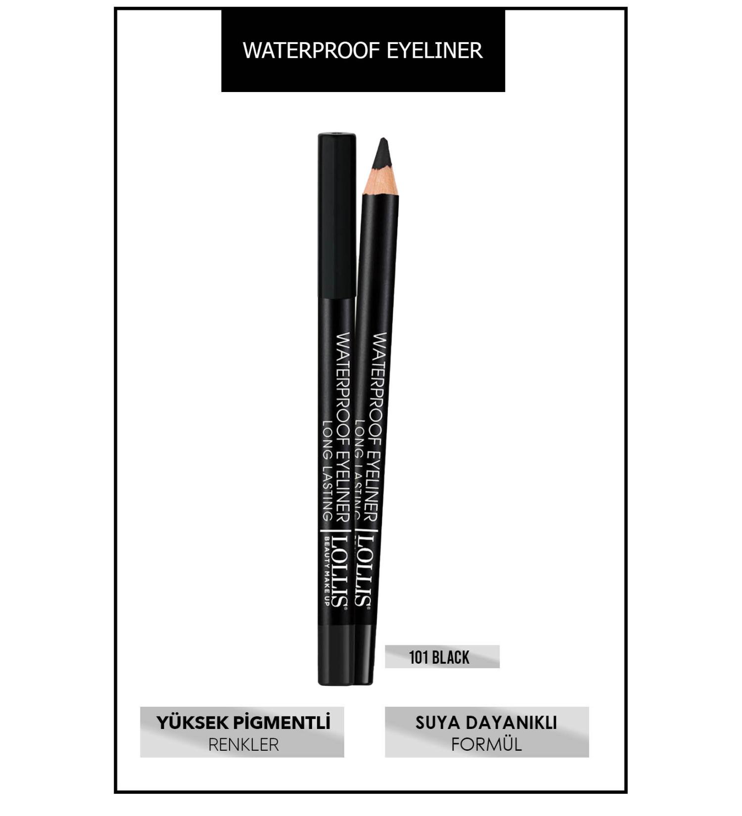 Lollis Waterproof Eyeliner 101 Black / Waterproof Eye Pencil 101 Black