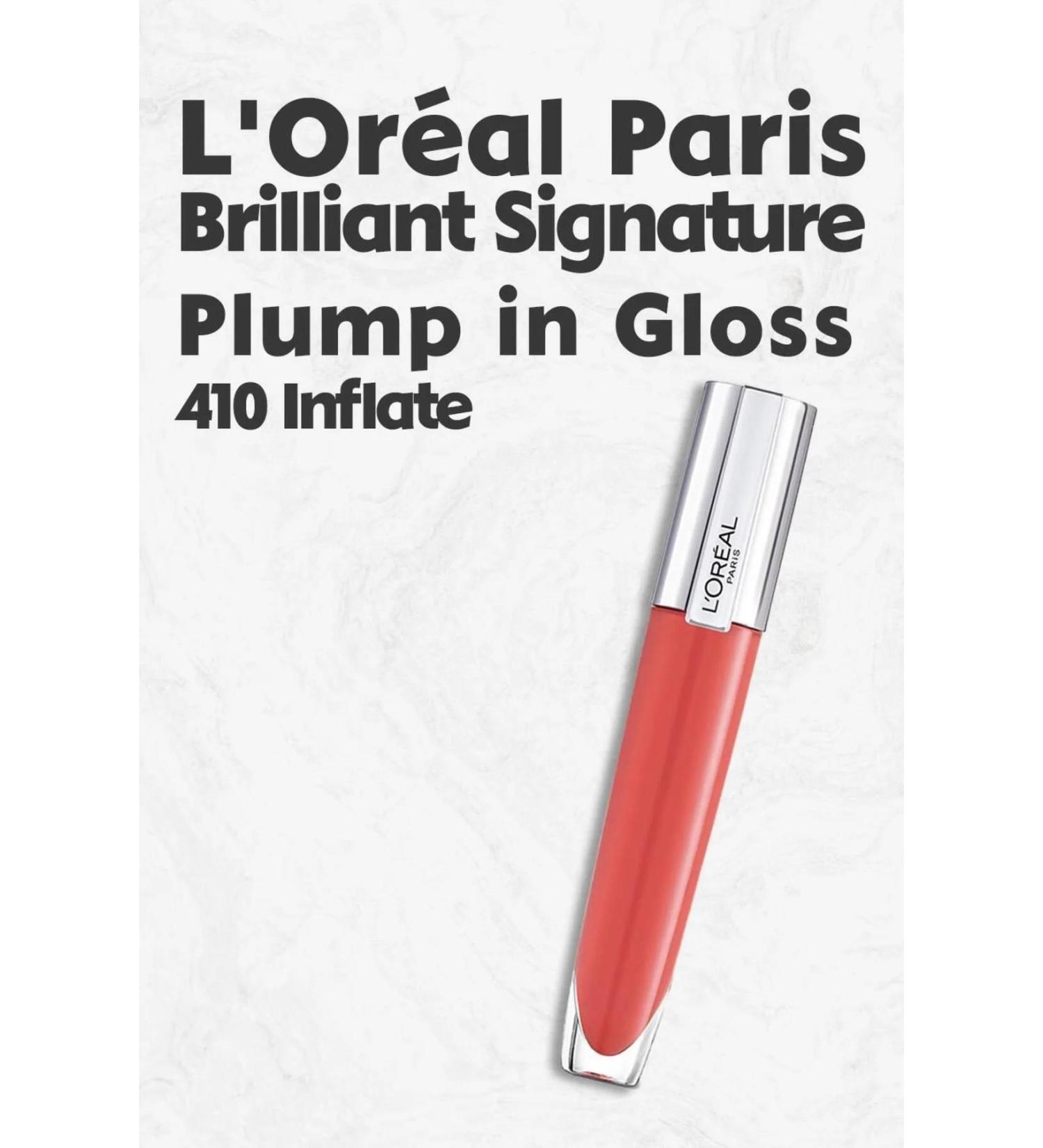 L'Oreal Paris Brilliant Signature Plump In Gloss Lipstick 410 Inflate