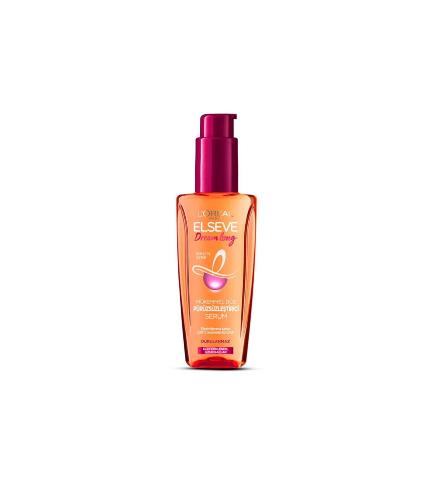 L'Oreal Paris Elseve Dream Long Keratin Perfectly Straight Smoothing Serum 100ml - Buy Online on GoSupps.com