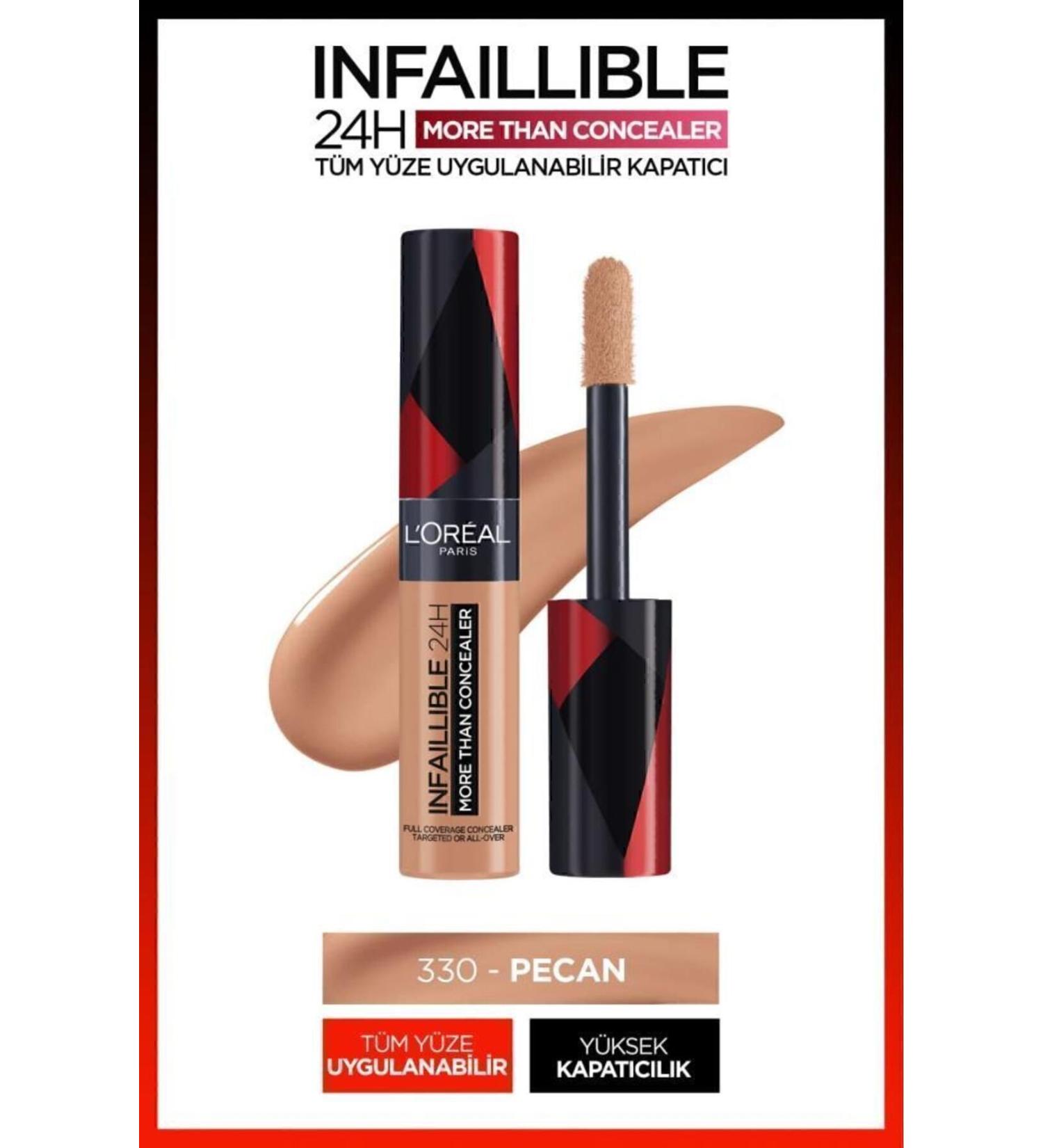 L'Oreal Paris L'Or al Paris Infaillible 24H All-Around Concealer - 330 Pecan - Buy Online on GoSupps.com