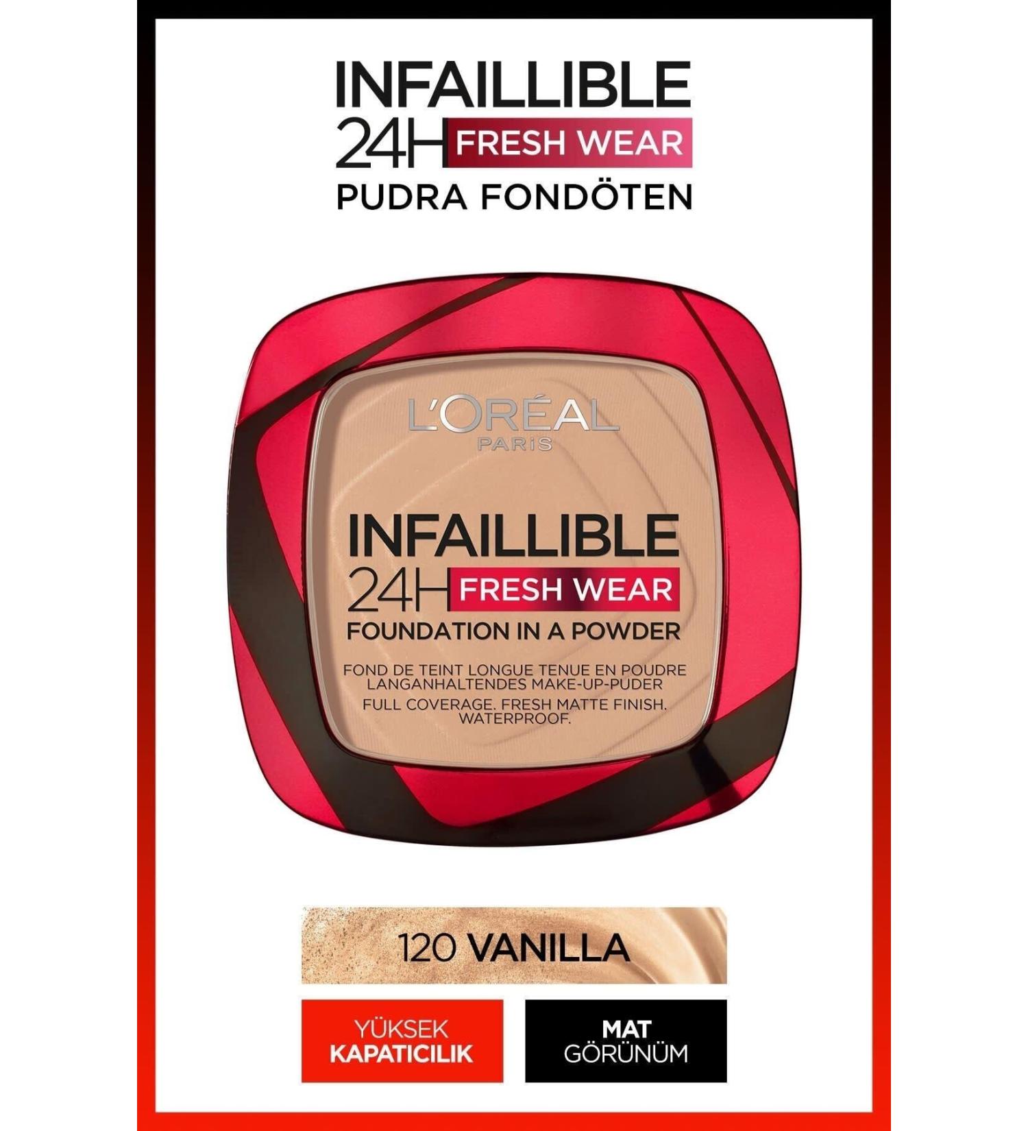 L'Oreal Paris Infaillible 24h Fresh Wear Powder Foundation 120 Vanilla