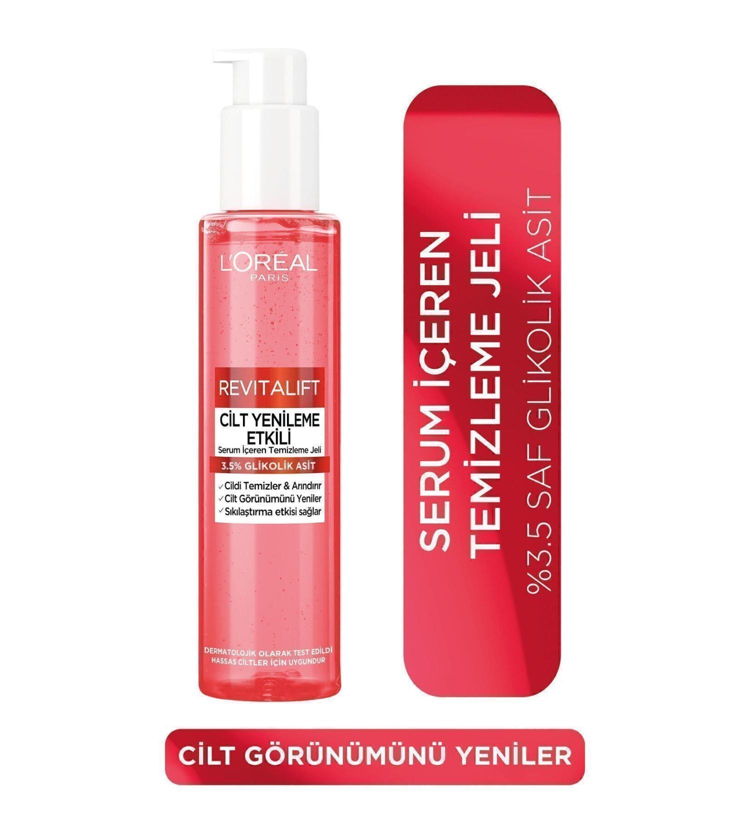 L'Oreal Paris Revitalift Skin Renewal Effective Cleansing Gel 150 Ml - Glycolic Acid - Buy Online on GoSupps.com