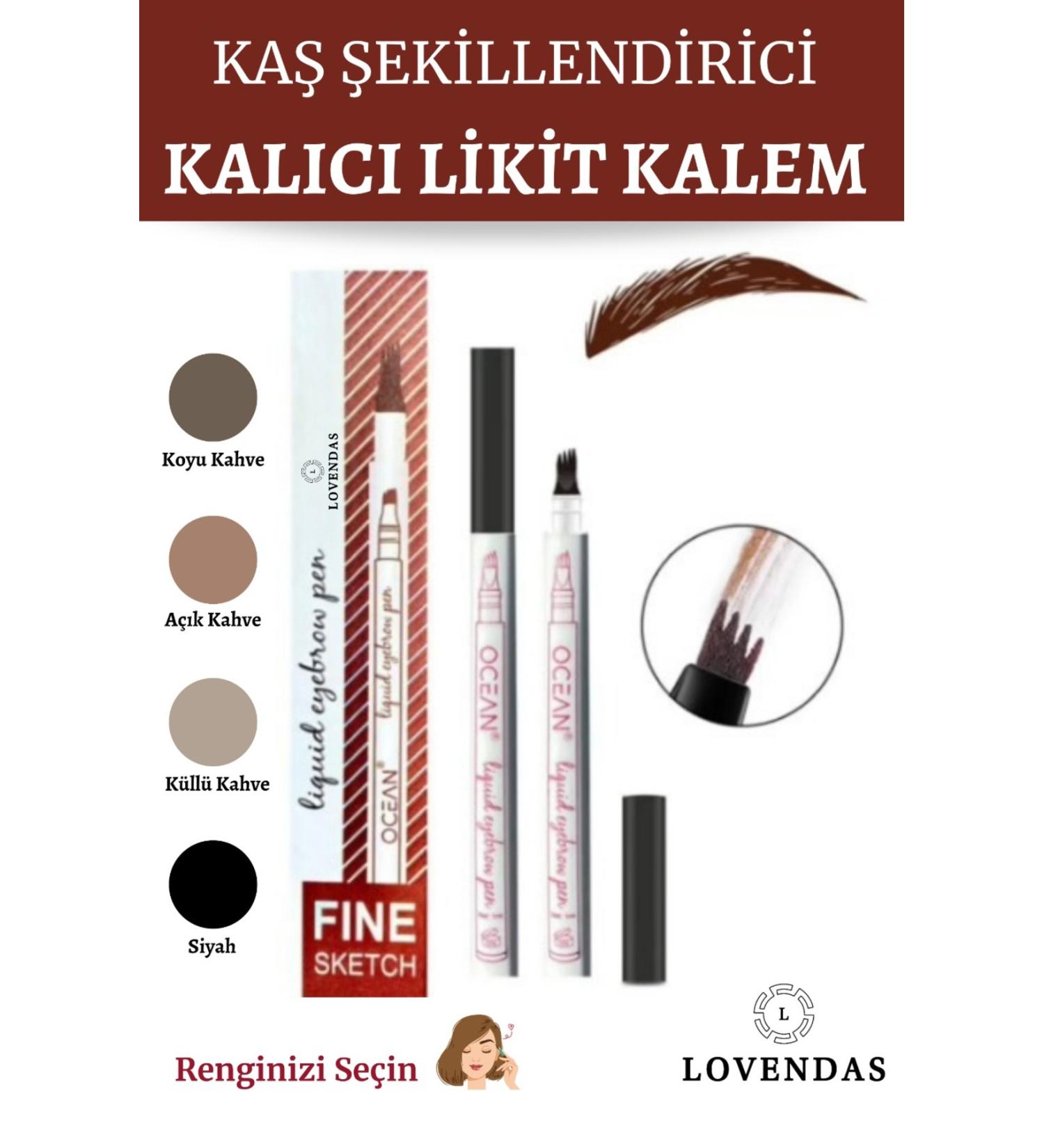 Lovendas Permanent Liquid Eyebrow Shaping Pencil - 24 hours water resistant - Eyebrow Pencil
