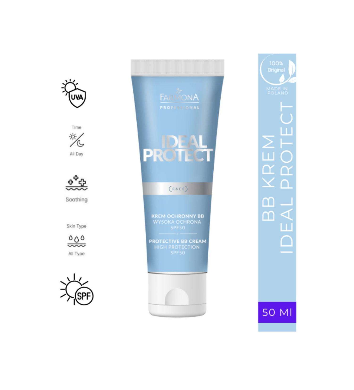 Farmona IDEAL PROTECT PROTECTIVE CREAM BB SPF50 - Buy Online on GoSupps.com
