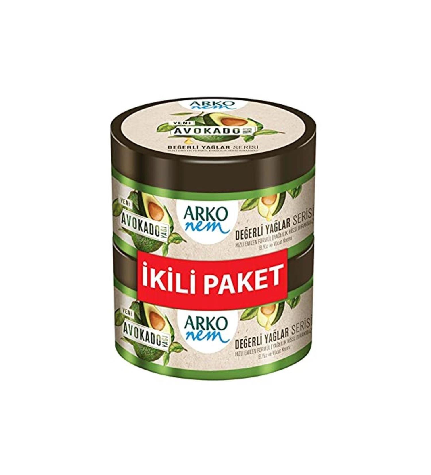 Arko Nem Precious Oils Avocado Oil Moisturizing Cream 250ml+250ml