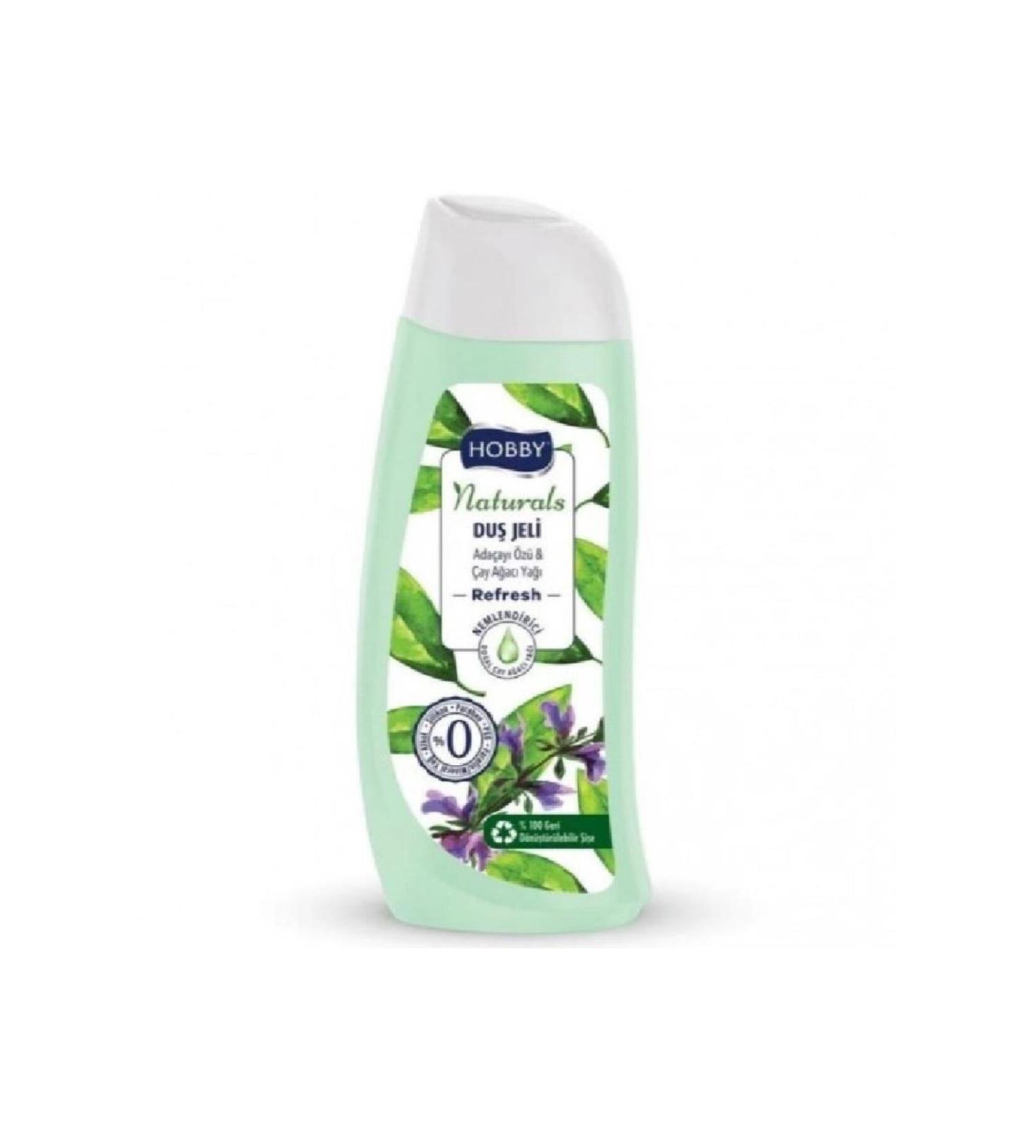 Hobby Shower Gel Naturals Refresh Sage Extract Tea Tree Oil 500 ml