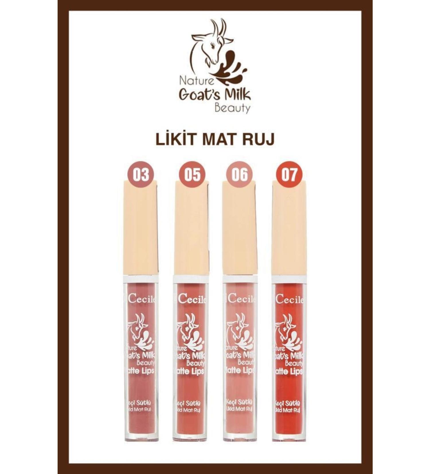Cecile Goat Milk Matte Lips 03 05 06 07