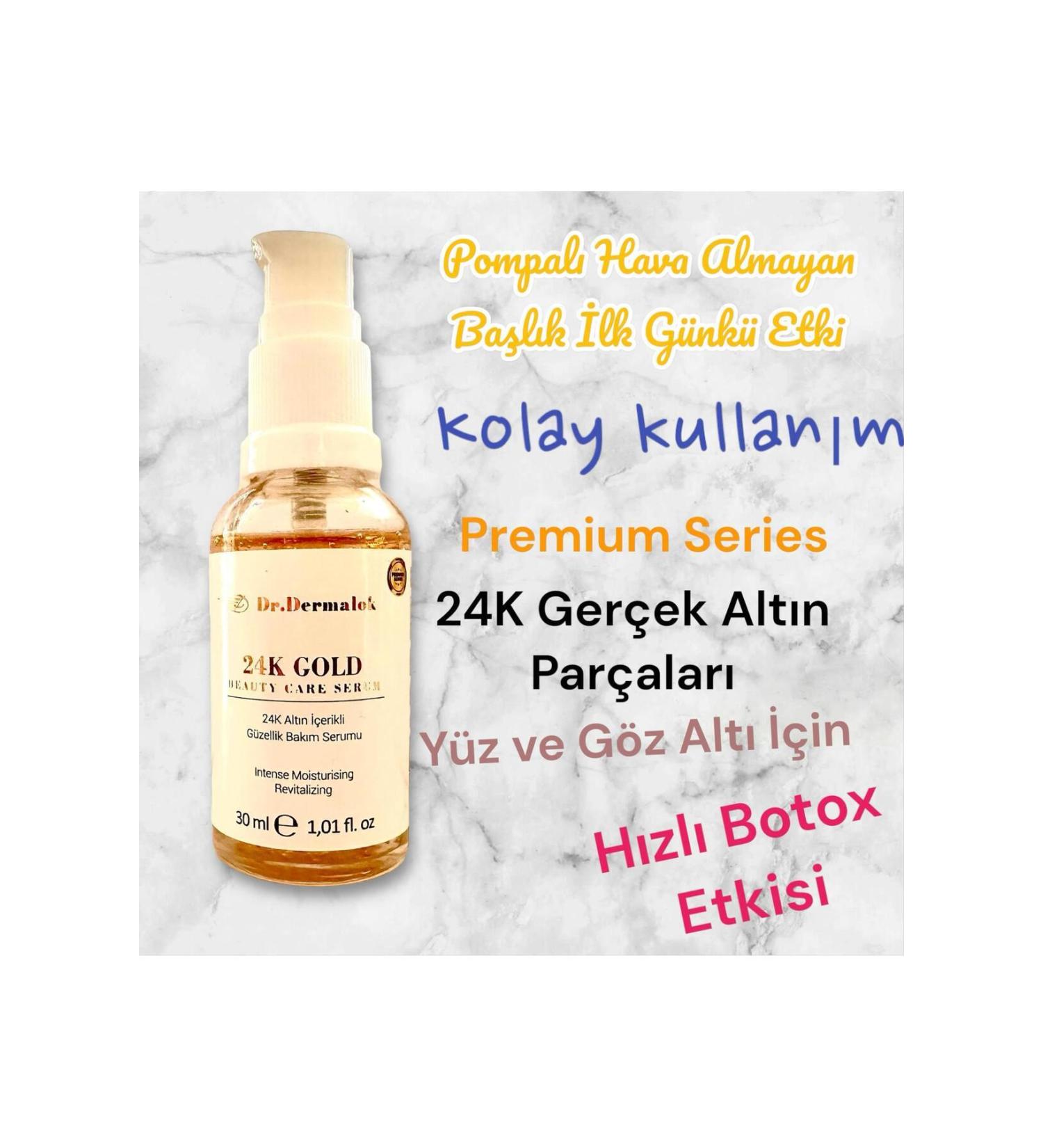 Dr.Dermalok 24k Gold Particle Premium Series Fast Botox Effect Anti-Wrinkle Skin Care Serum 30 ml - Buy Online on GoSupps.com