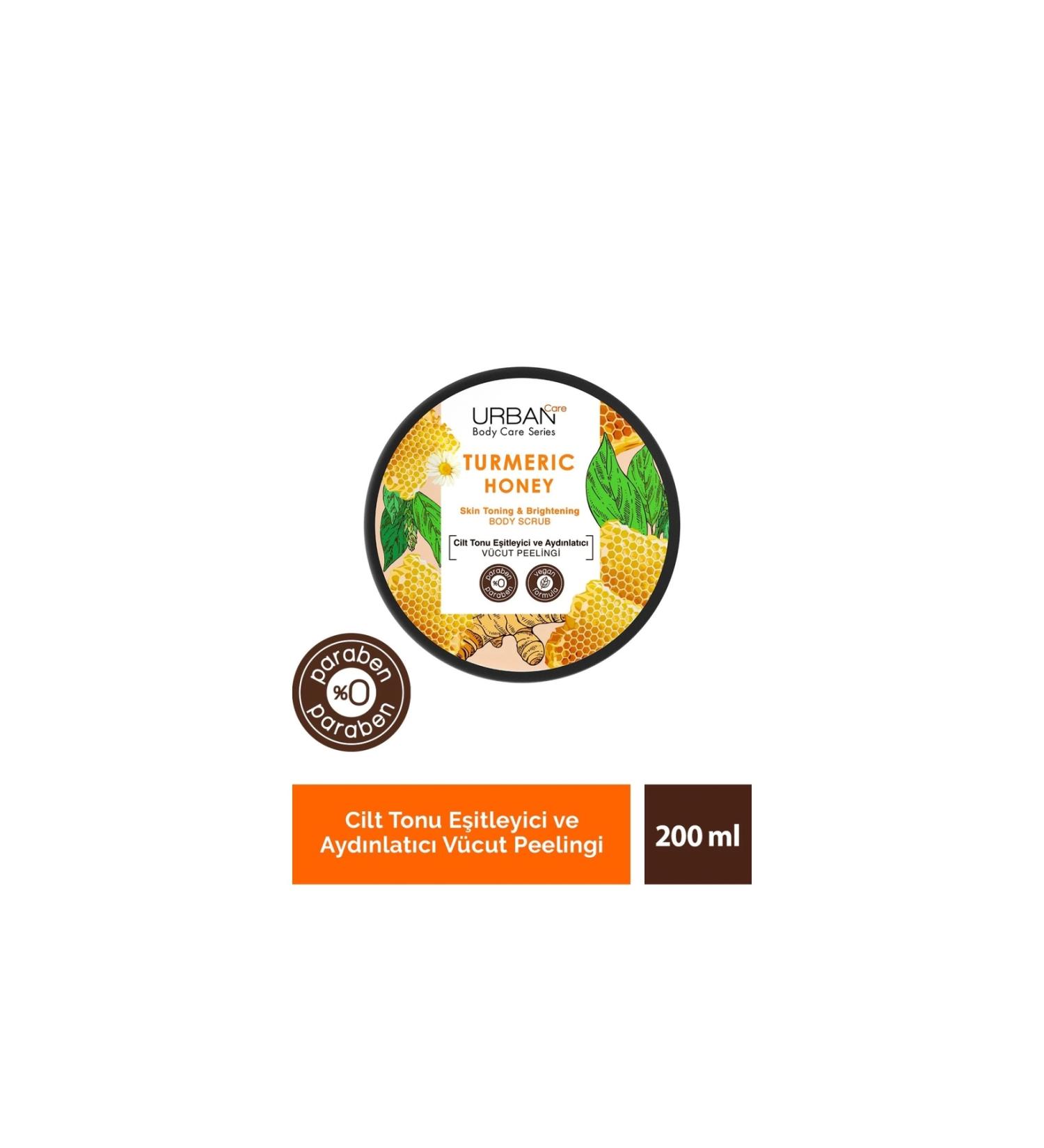 Urban Care Turmeric Honey Skin Tone Equalizing and Brightening Body Peeling 200 Ml - Buy Online on GoSupps.com