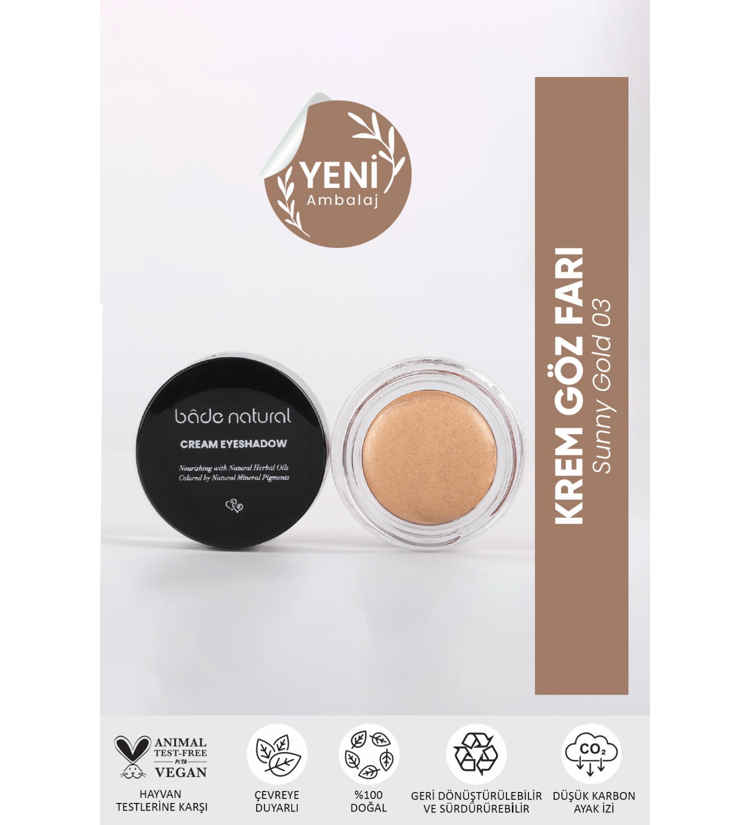 Bade Natural Cream Eyeshadow Sunny Gold 03 0 Natural - Buy Online on GoSupps.com