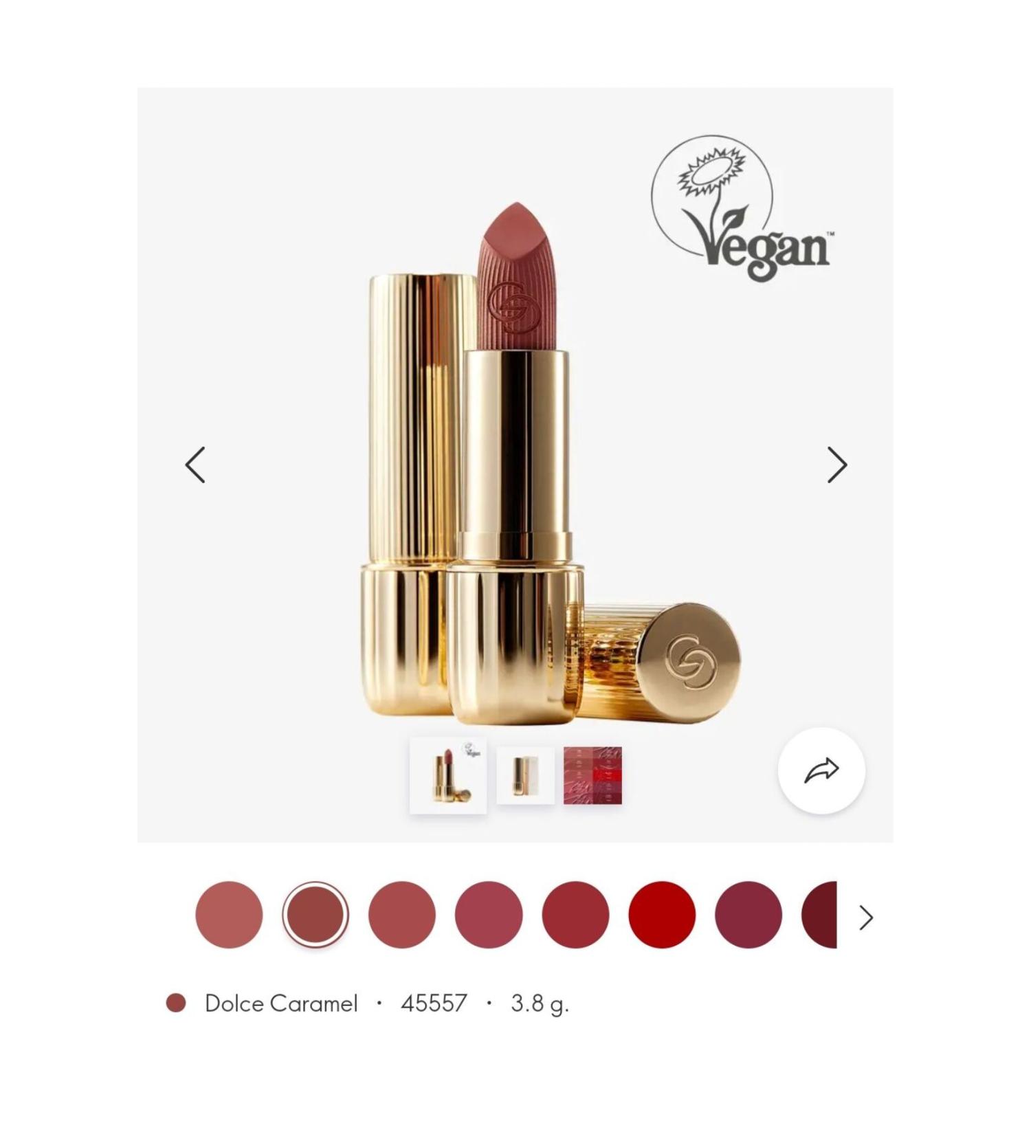 Oriflame Giordani Gold Eternal Glow Lipstick SPF 25 Dolce Caramel - Buy Online on GoSupps.com