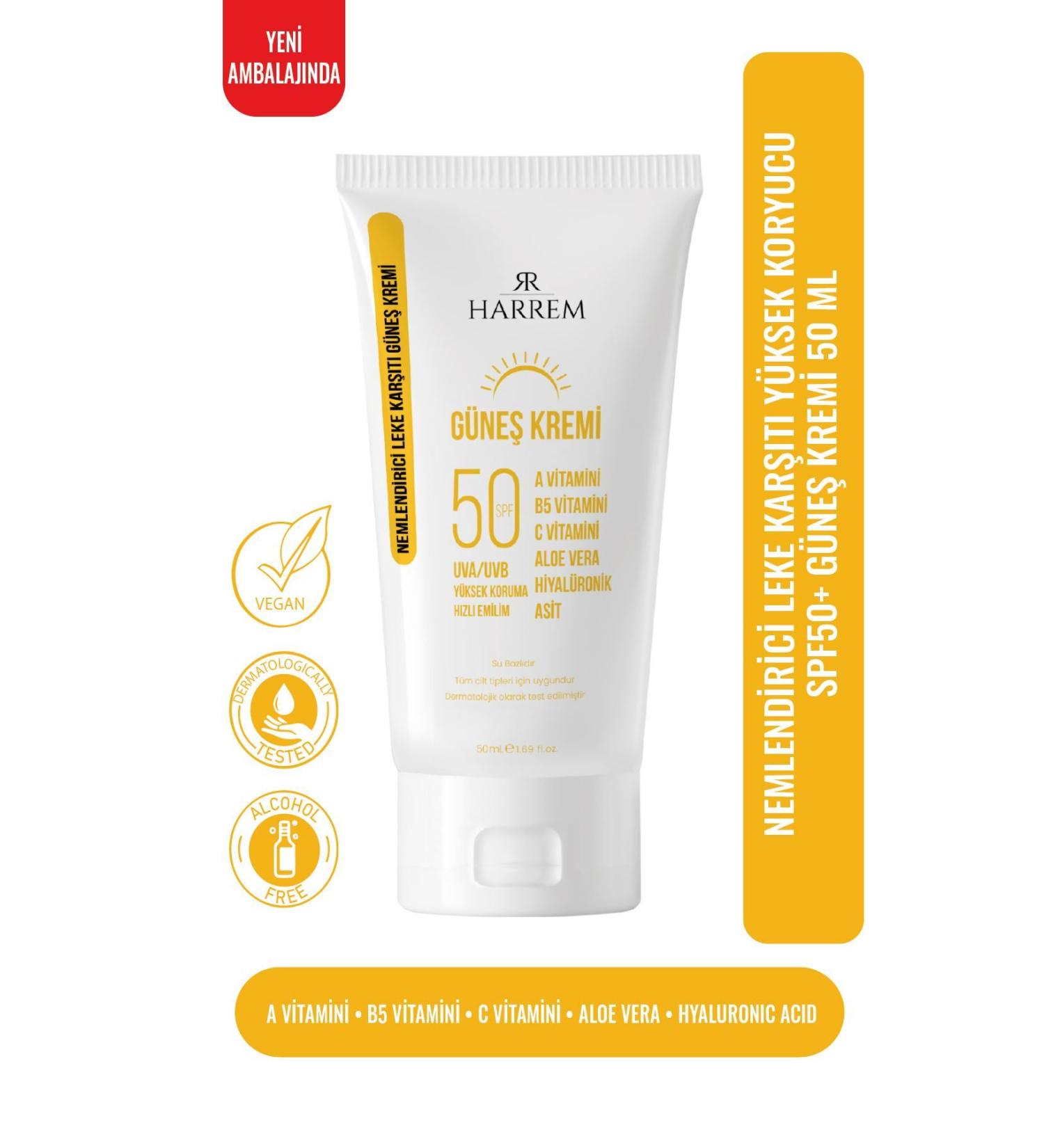 Harrem Moisturizing Anti-Spot Spf50+ Sunscreen 50 Ml - Buy Online on GoSupps.com