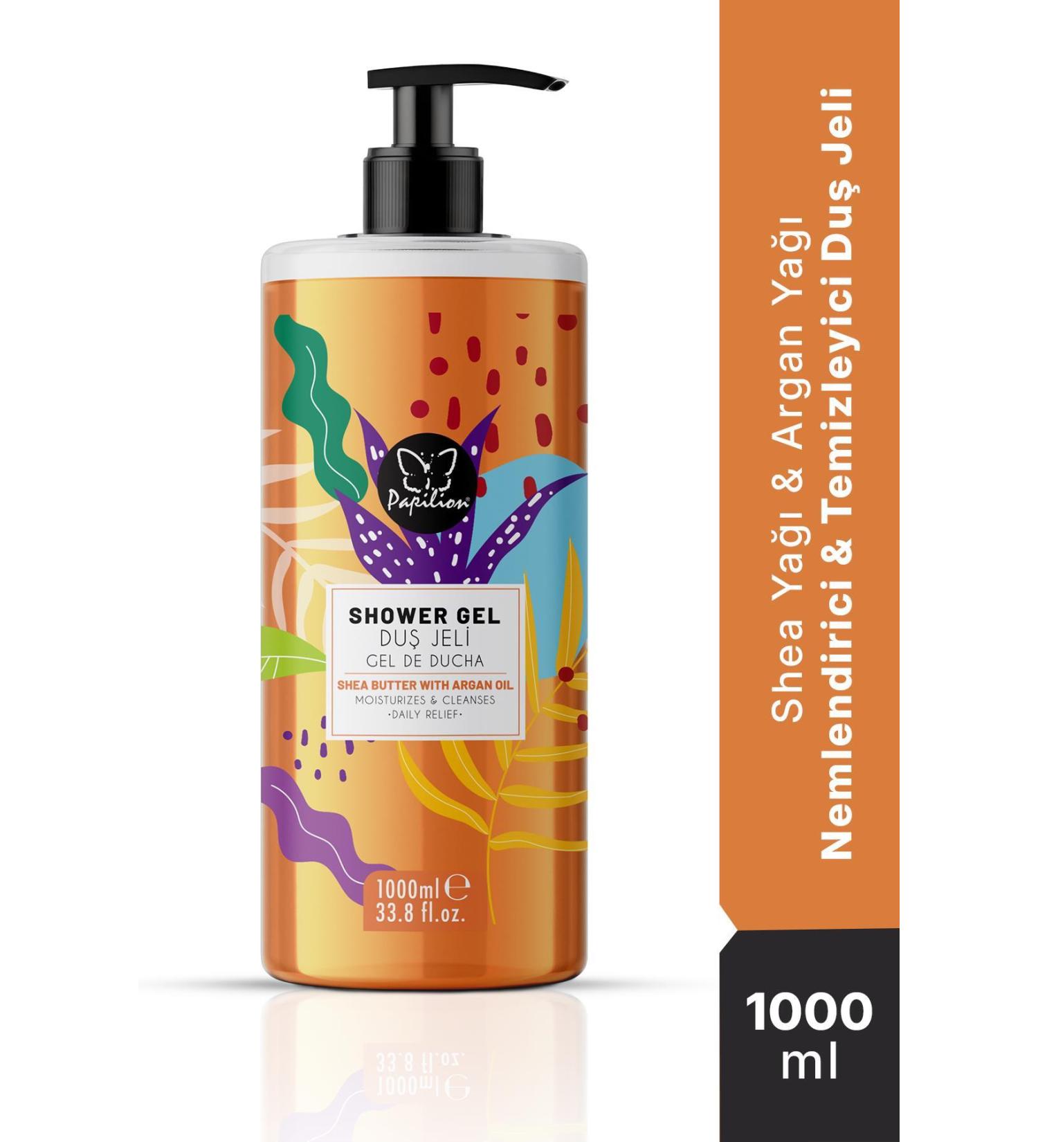 Papilion Shower Gel 1000 Ml Argan And Shea Oil