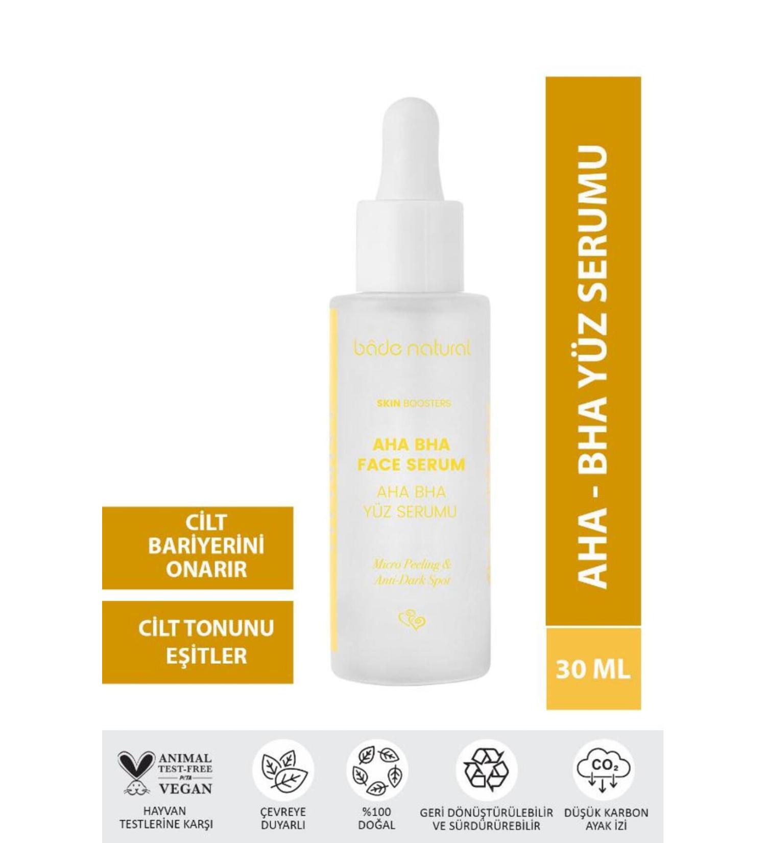 Bade Natural Aha Bha Face Serum Skin Tone Equalizer Revitalizing Effect 30 ml - Buy Online on GoSupps.com