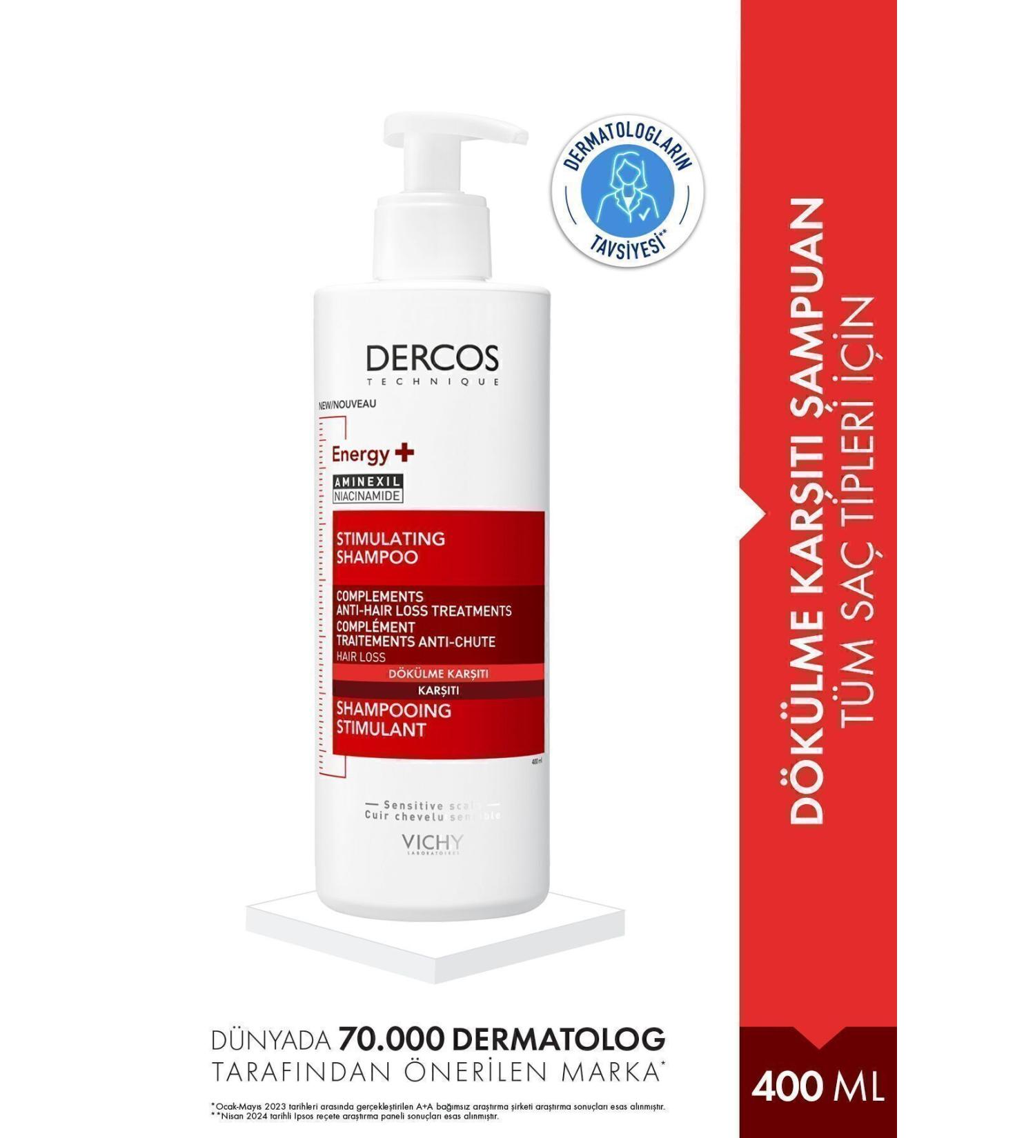 Vichy Dercos Anti Hair Loss Care Shampoo 400ml - Buy Online on GoSupps.com