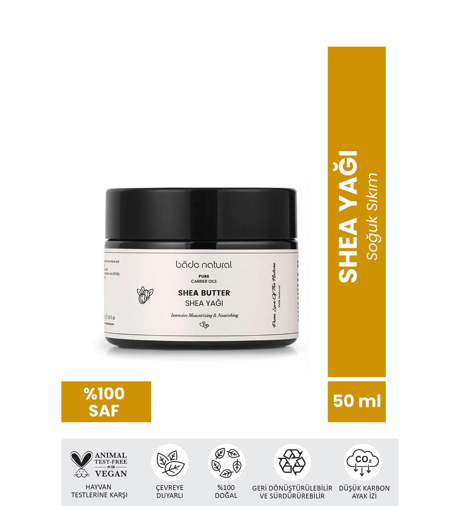 Bade Natural Shea Butter Cold Pressed 0 Pure 50 ml - Buy Online on GoSupps.com